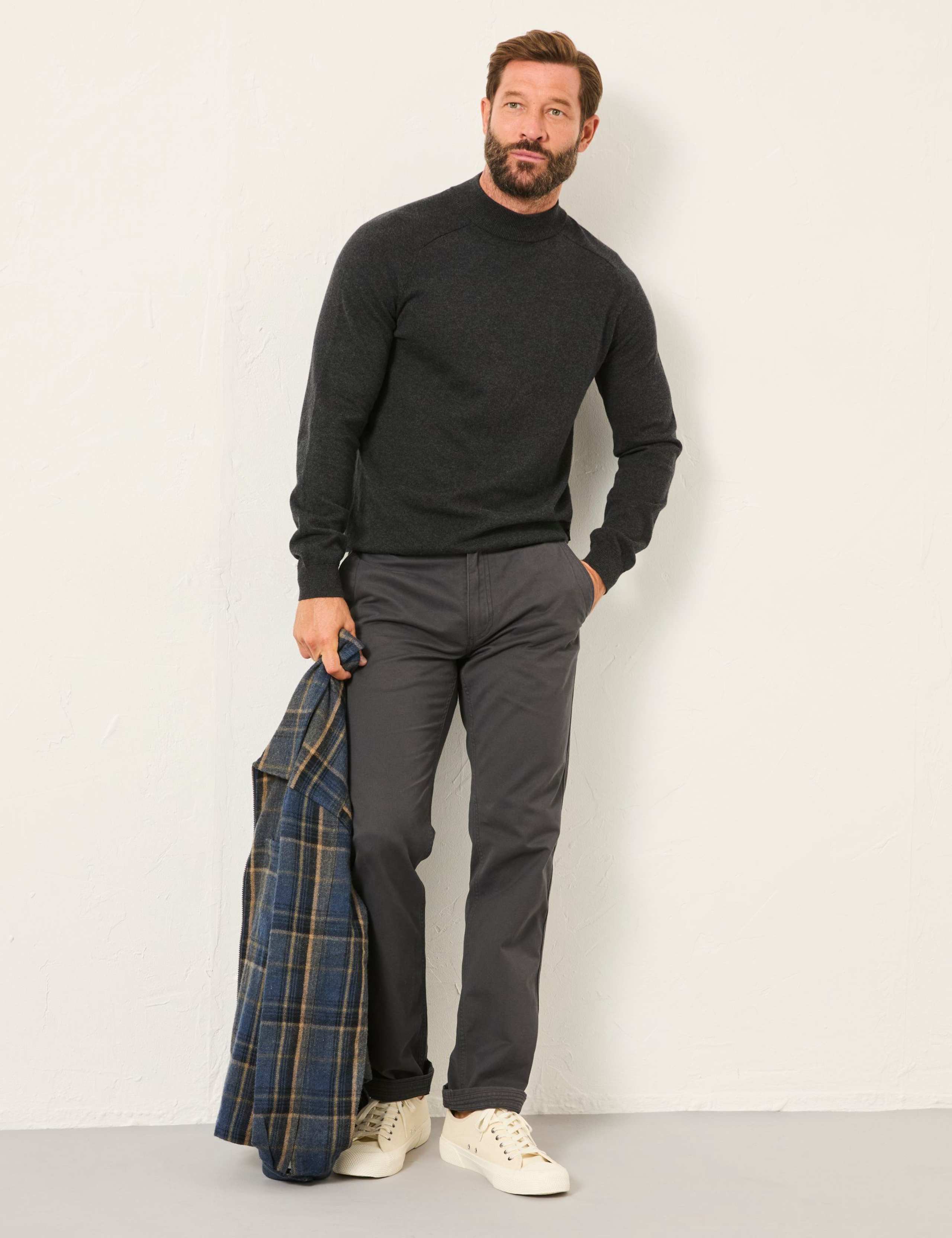 Cotton Rich Jumper with Cashmere