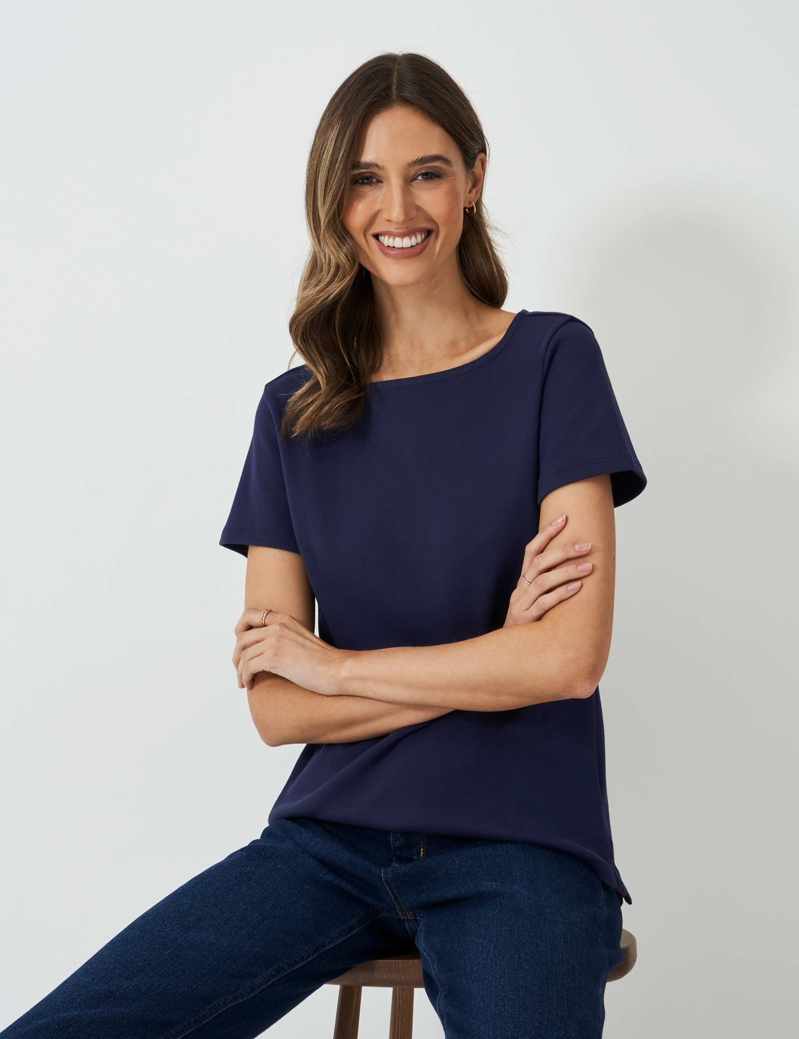 Pure Cotton Crew Neck T-Shirt