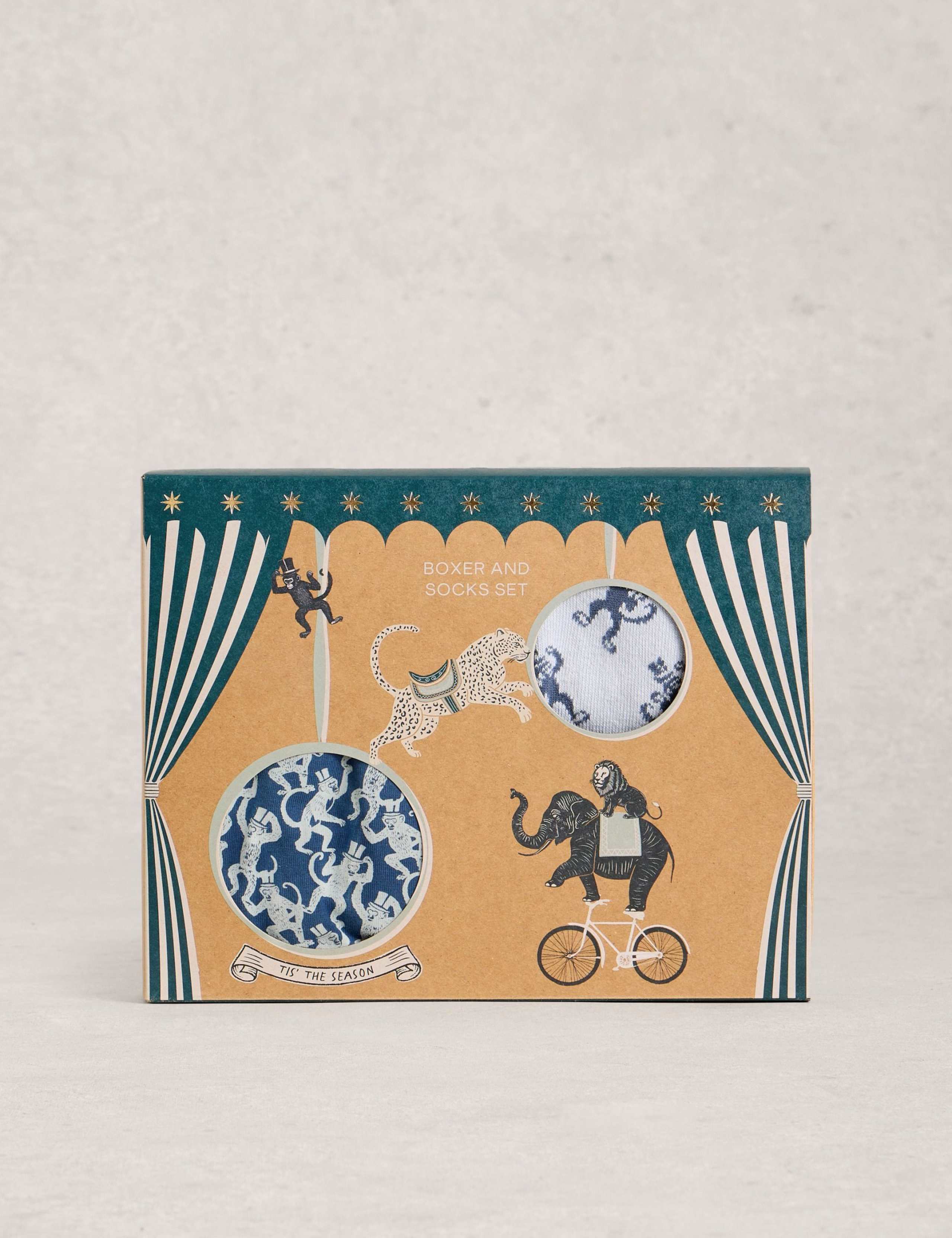 Cotton Rich Boxers & Socks Gift Set