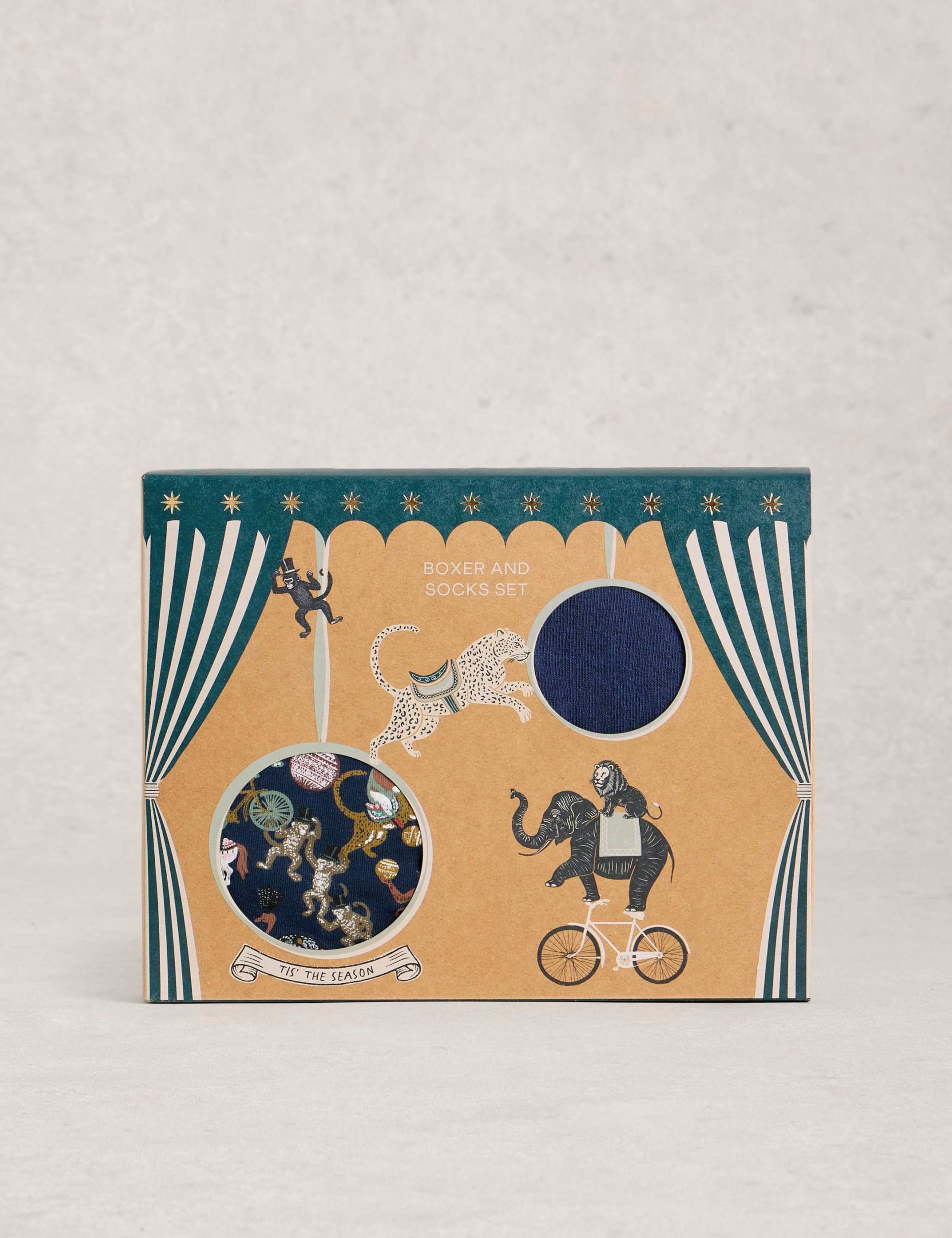 Cotton Rich Boxers & Socks Gift Set