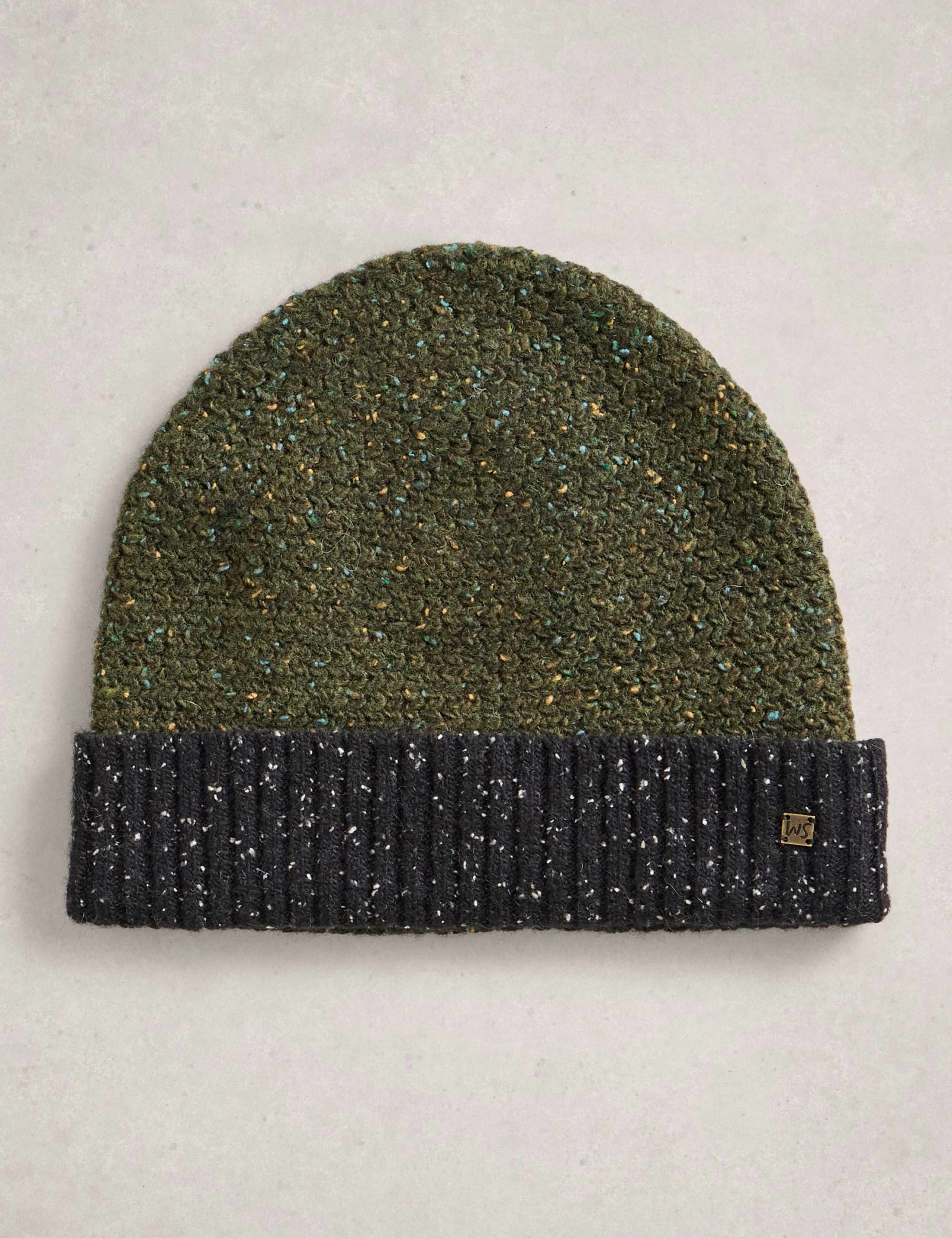 Wool Rich Nep Knitted Beanie Hat