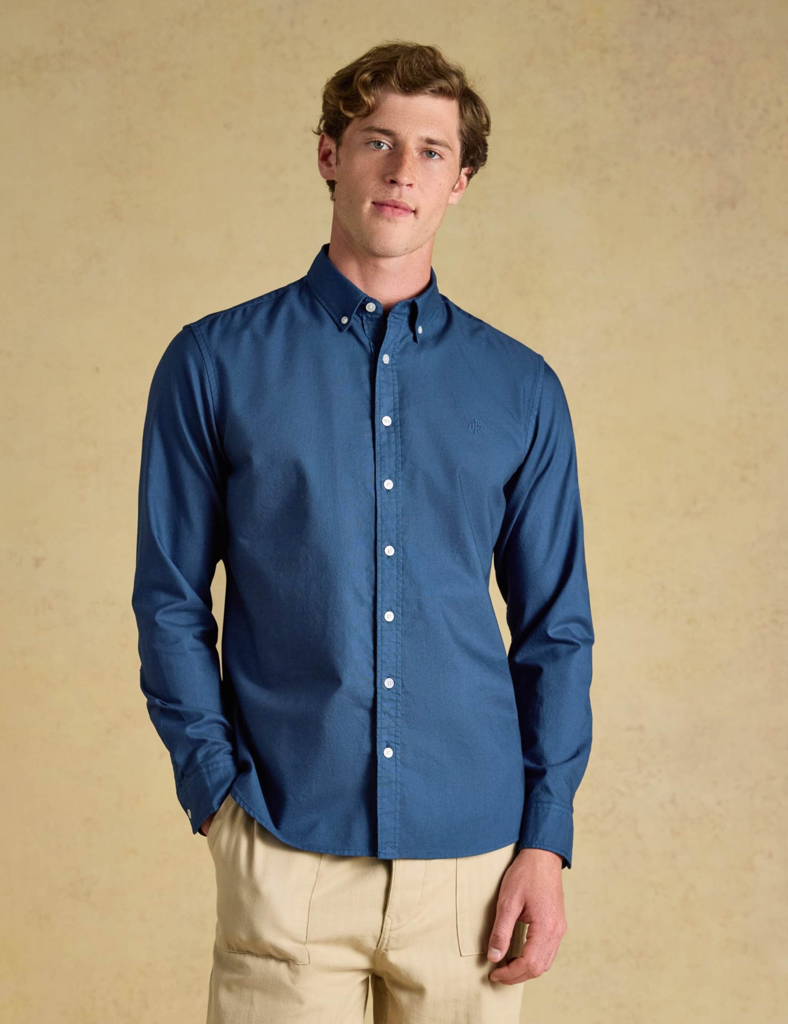 Regular Fit Pure Cotton Button Down Collar Shirt