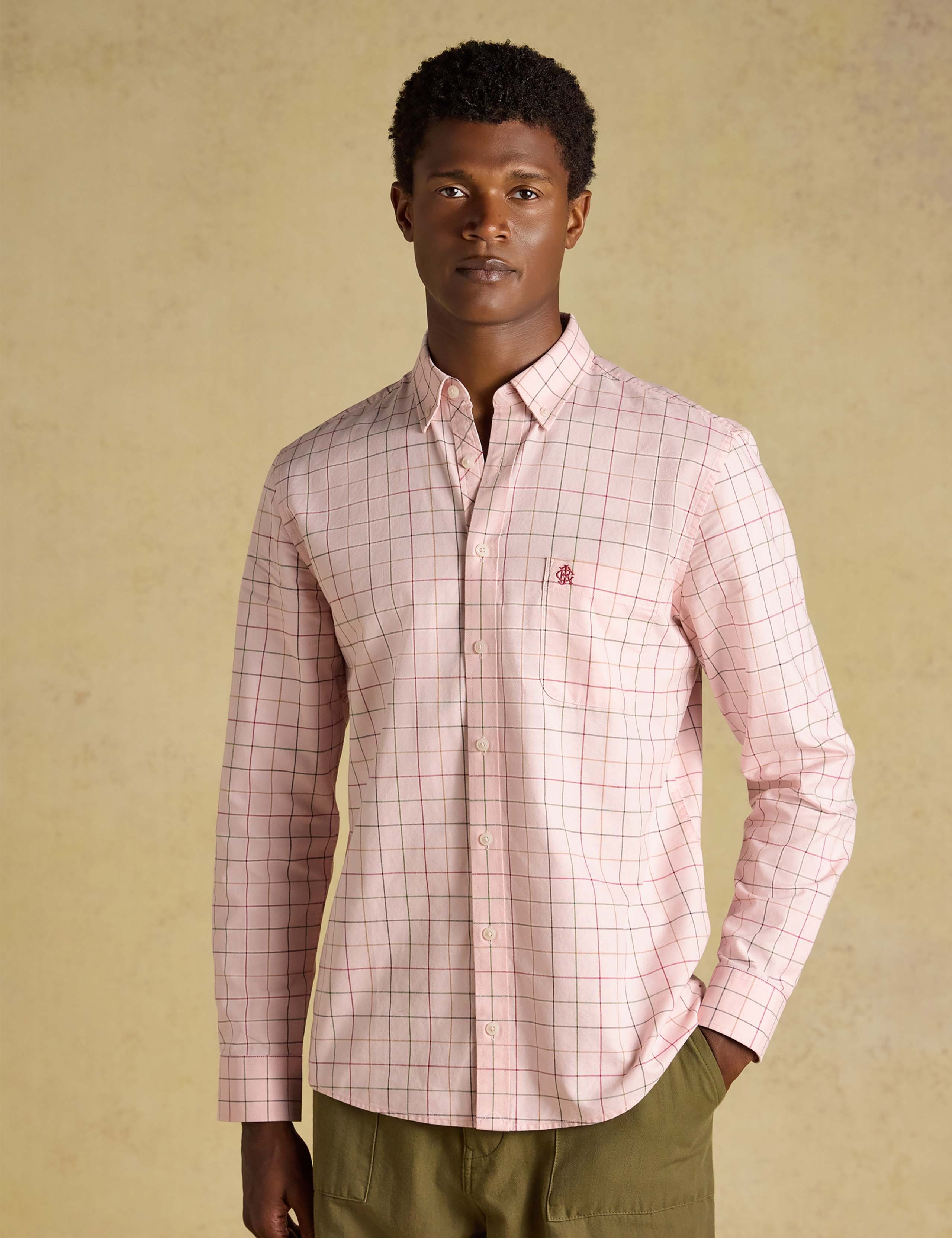 Regular Fit Pure Cotton Checked Oxford Shirt