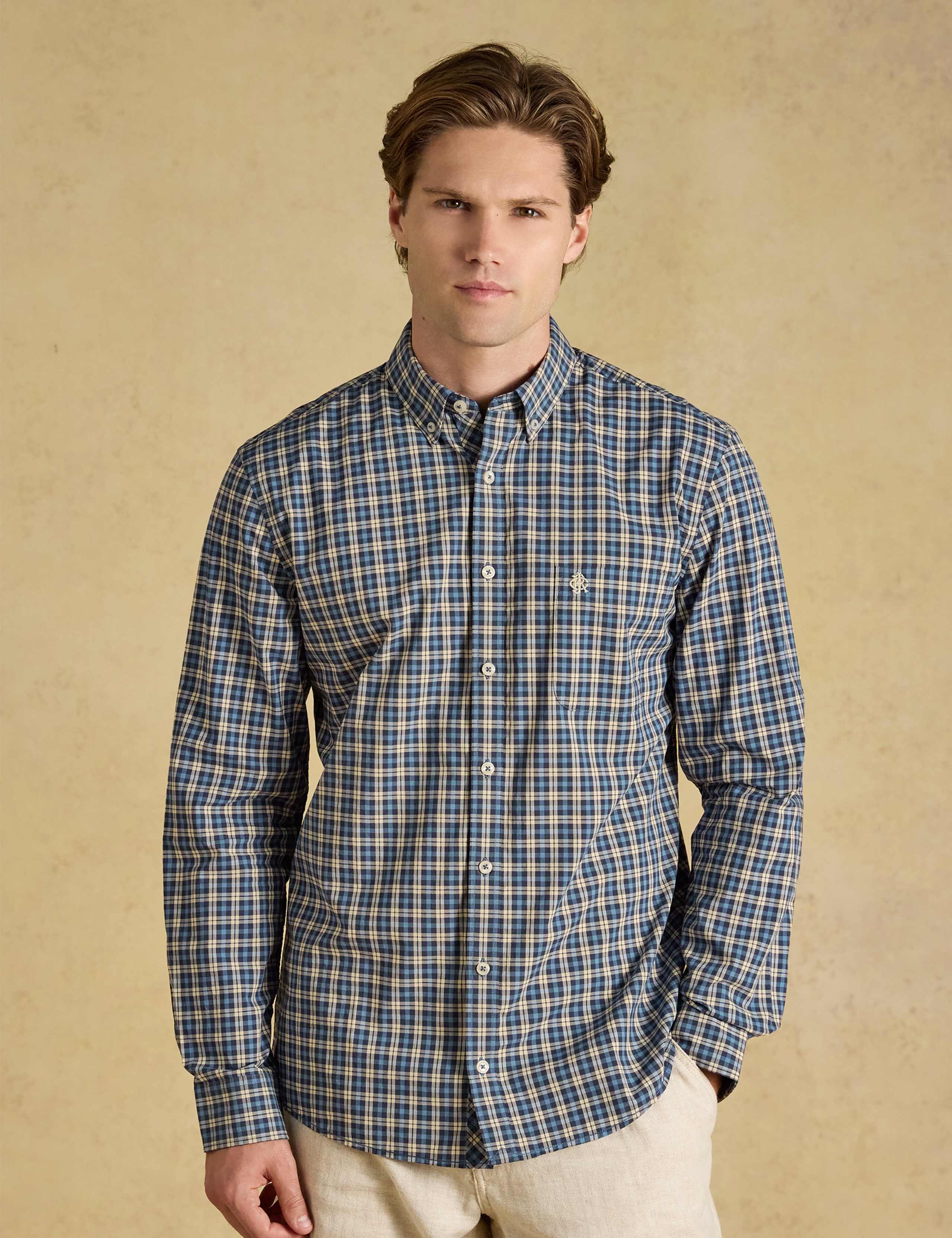 Regular Fit Pure Cotton Checked Shirt