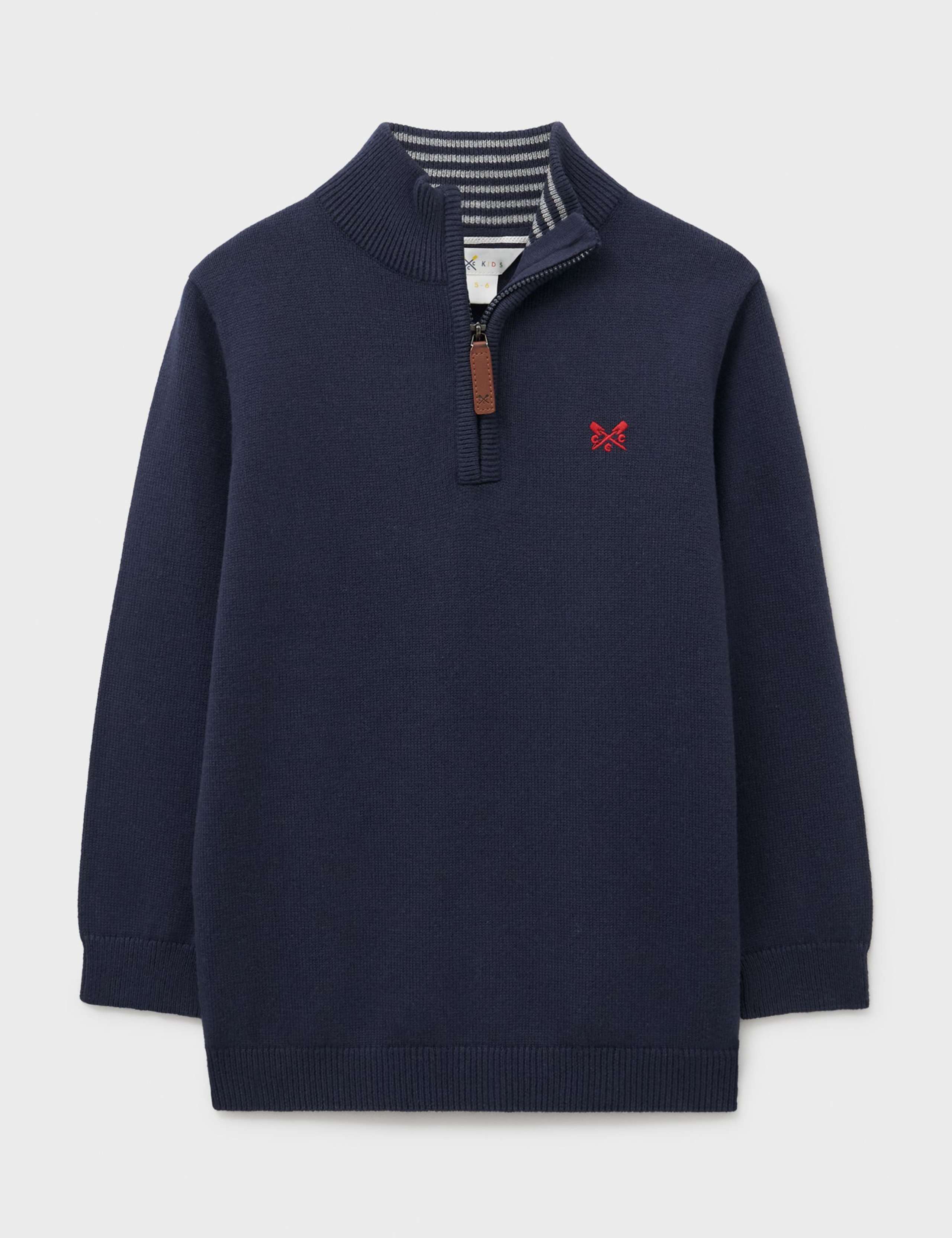 Pure Cotton Half Zip Jumper (3-12 Yrs)