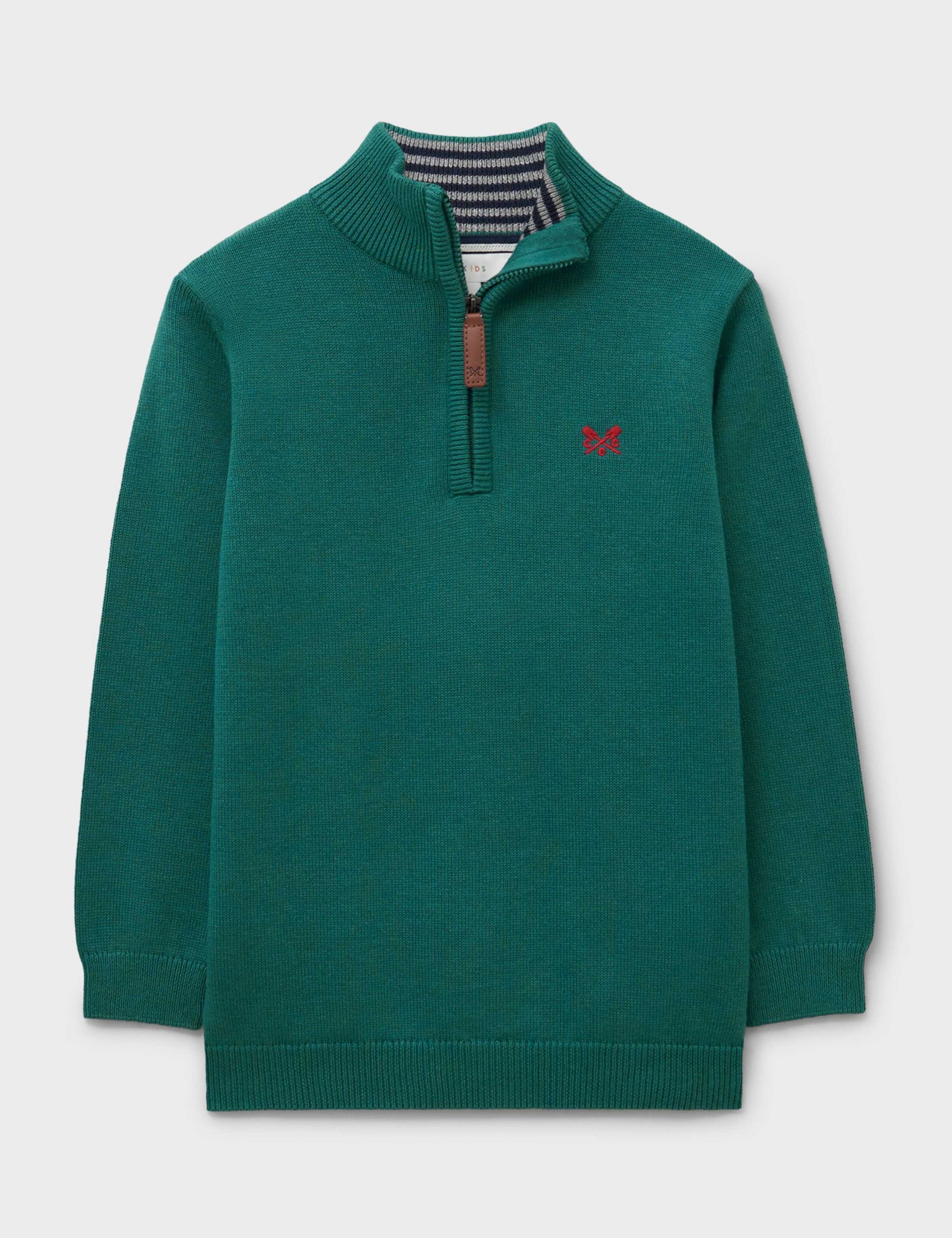 Pure Cotton Half Zip Jumper (3-12 Yrs)