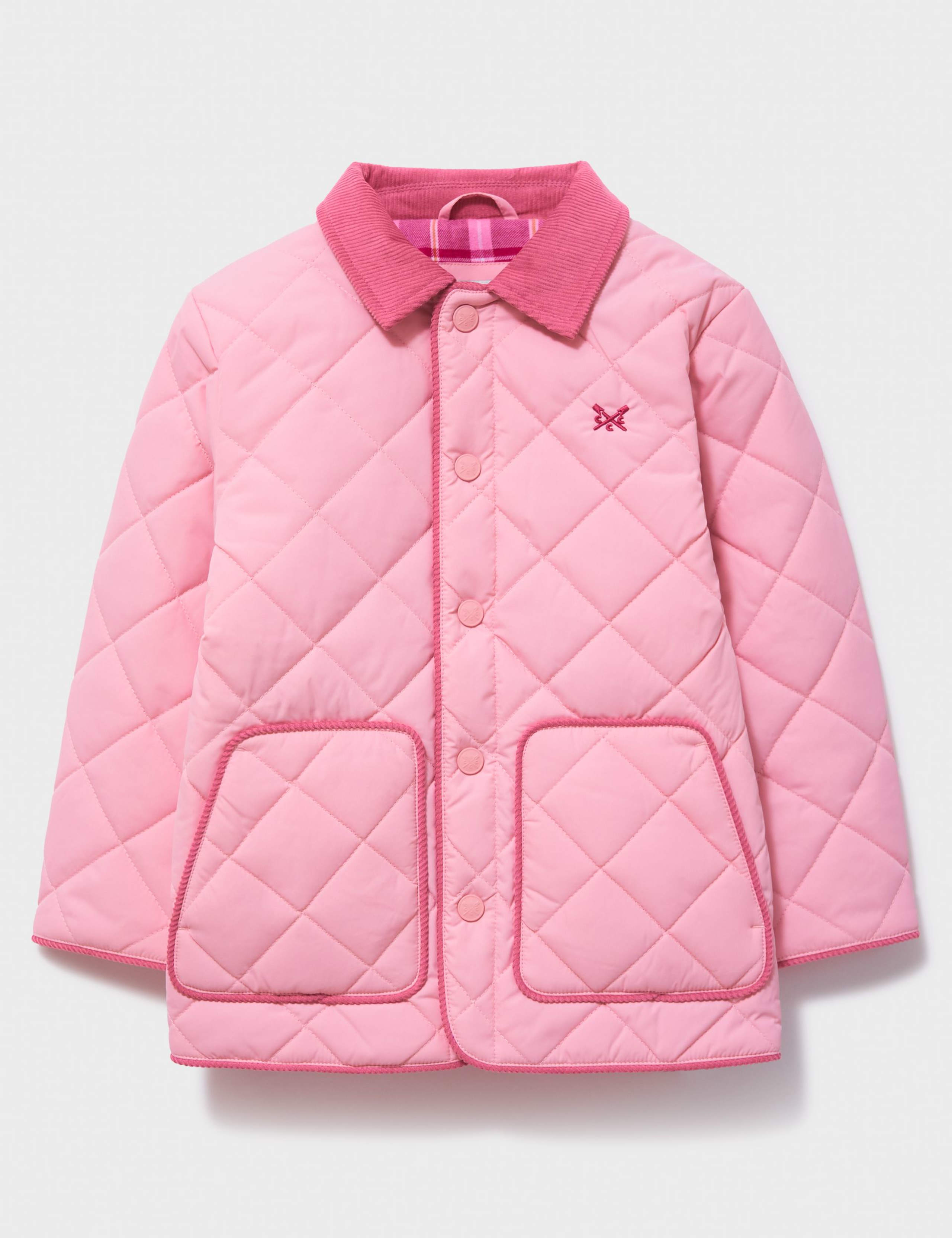 Cord Collar Diamond Quilted Jacket (3-12 Yrs)