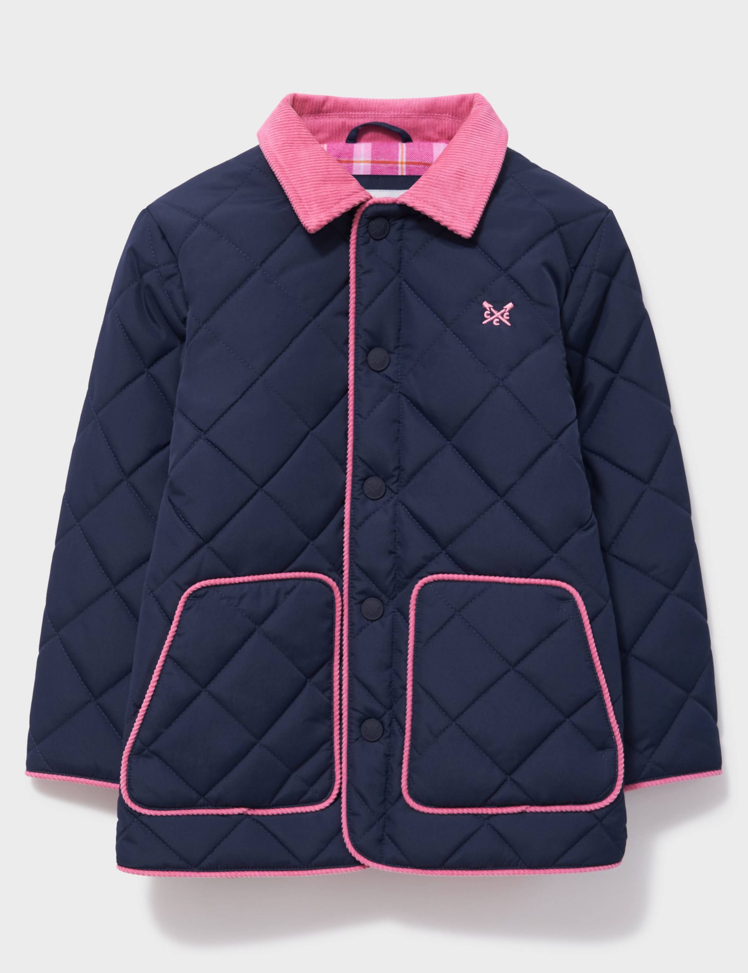 Cord Collar Diamond Quilted Jacket (3-12 Yrs)
