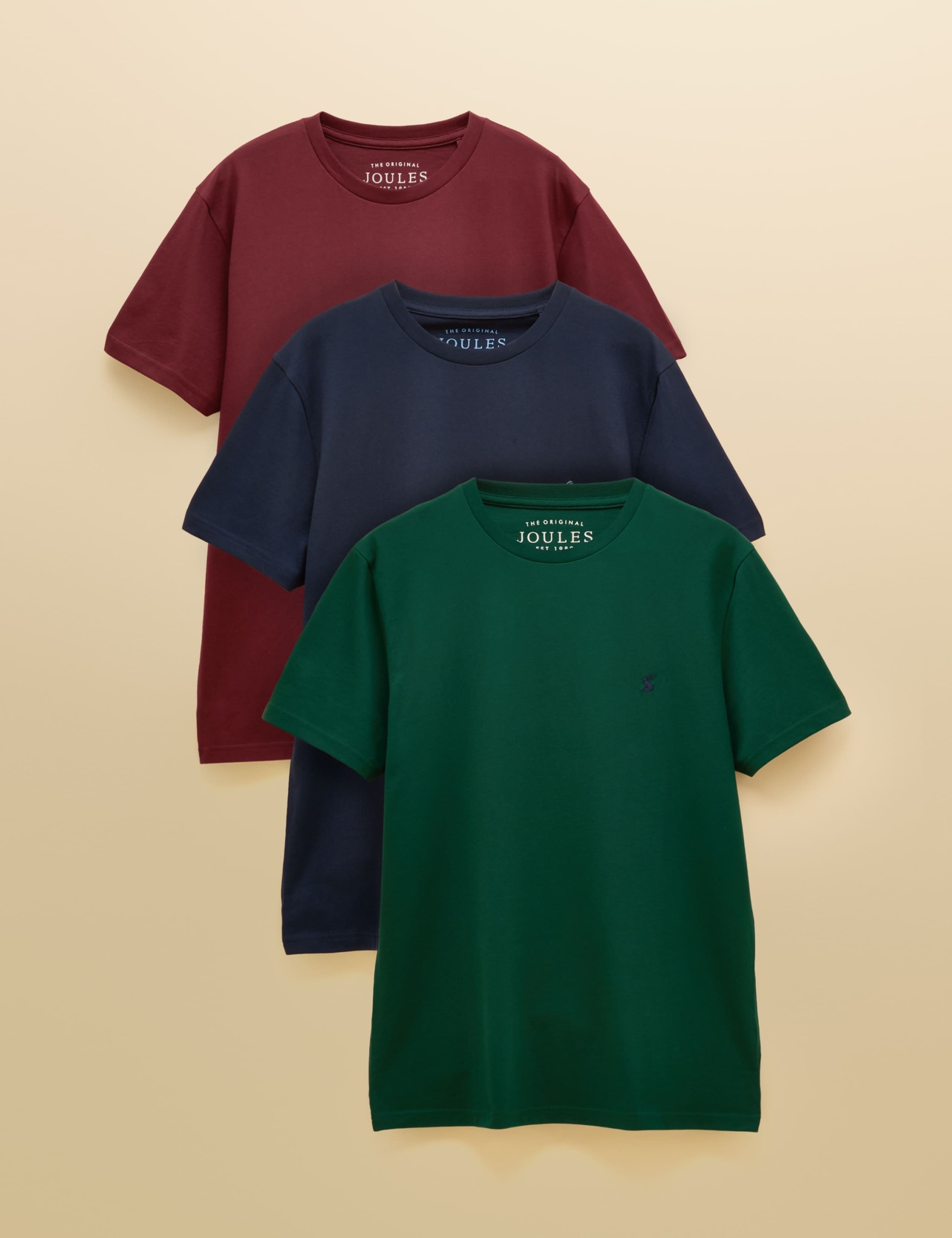 3 Pack Pure Cotton Crew Neck T-Shirt