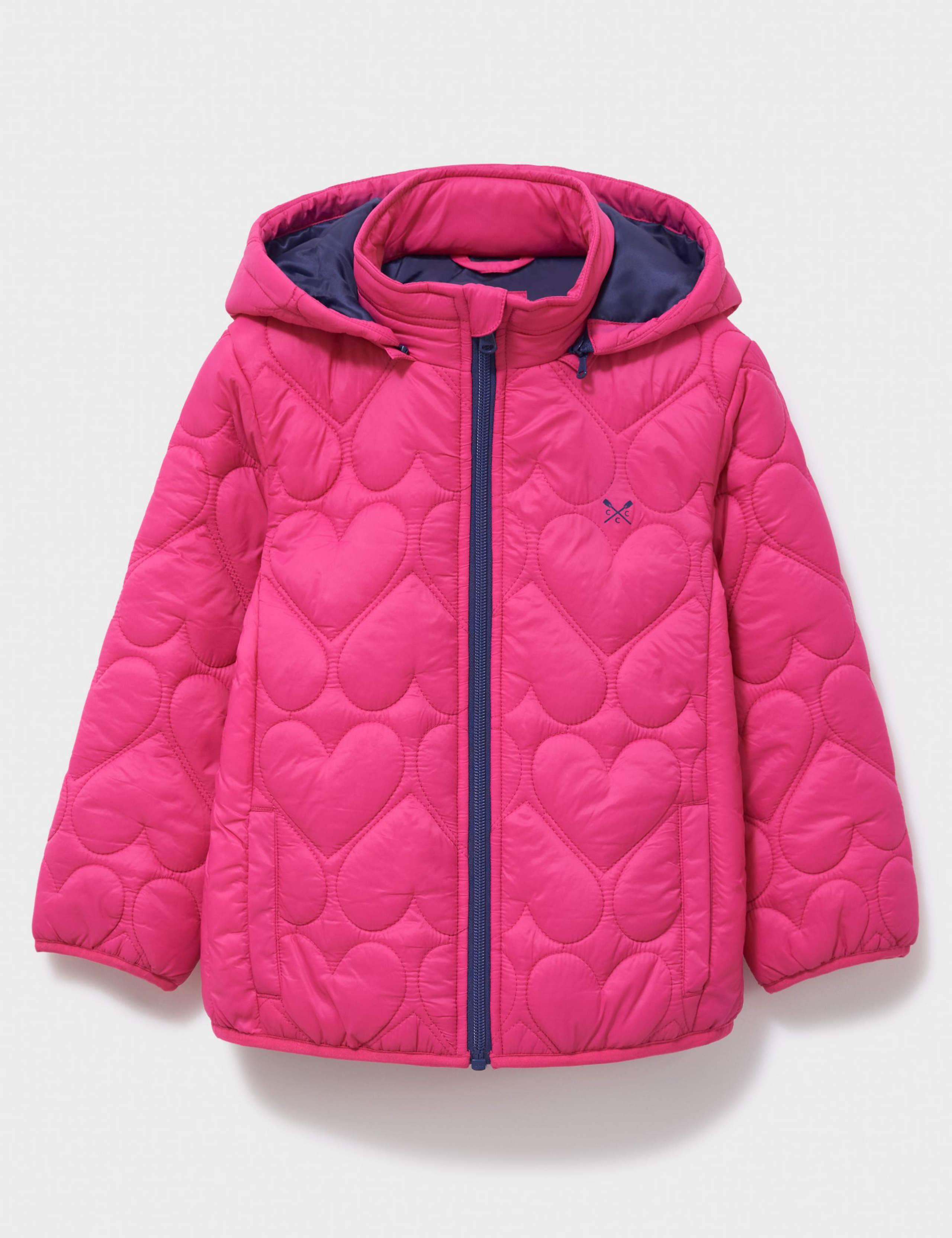Padded Heart Quilted Hooded Jacket (3-12 Yrs)