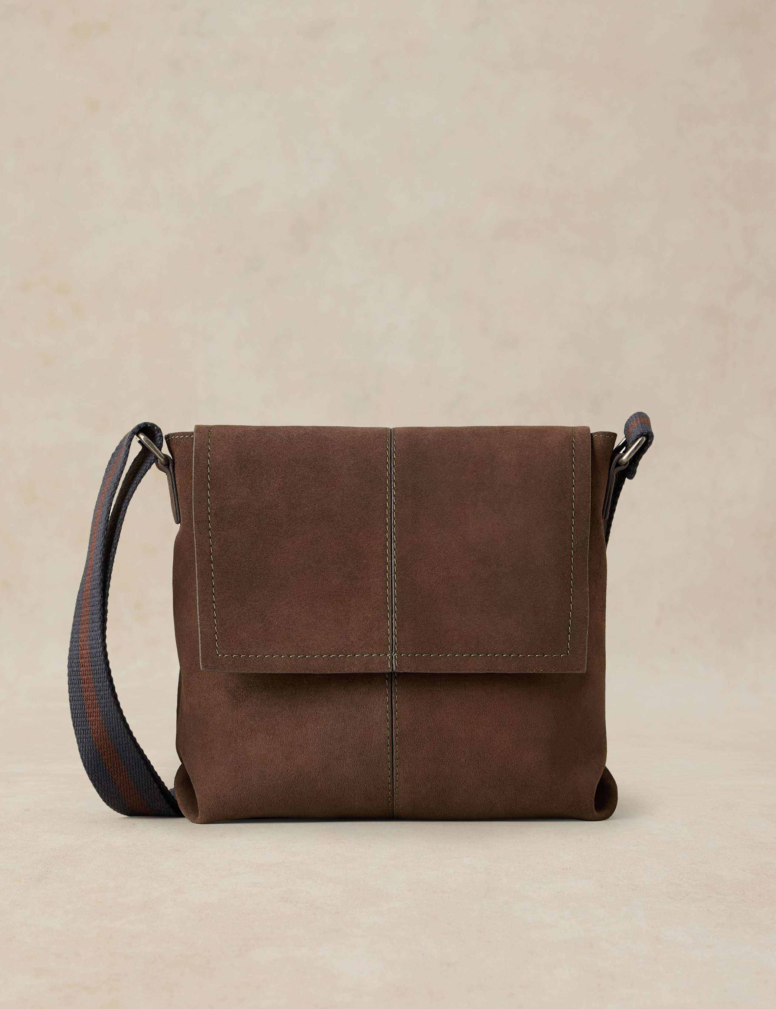 Leather Buckle Fastening Cross Body Bag