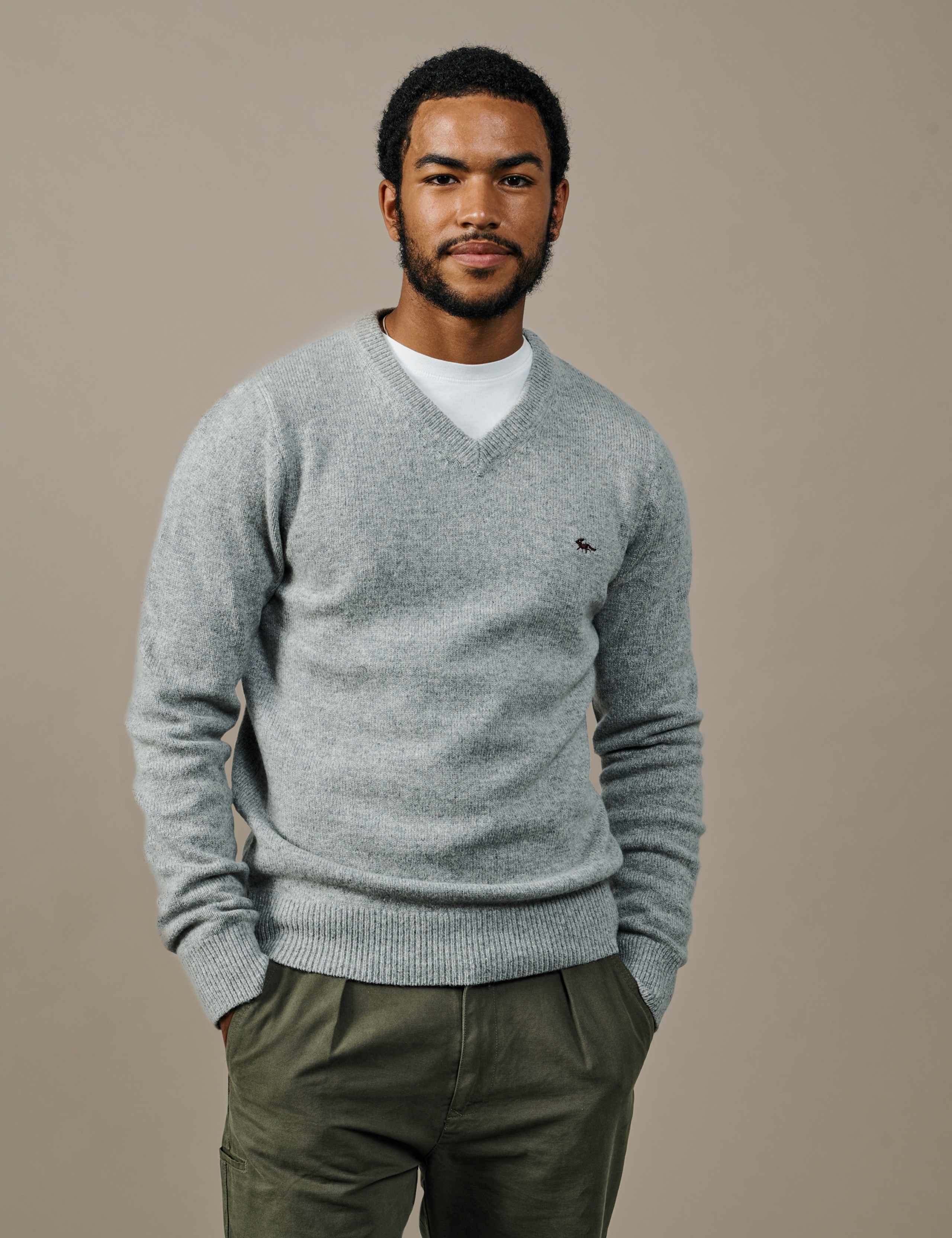 Lambswool Rich V Neck Jumper