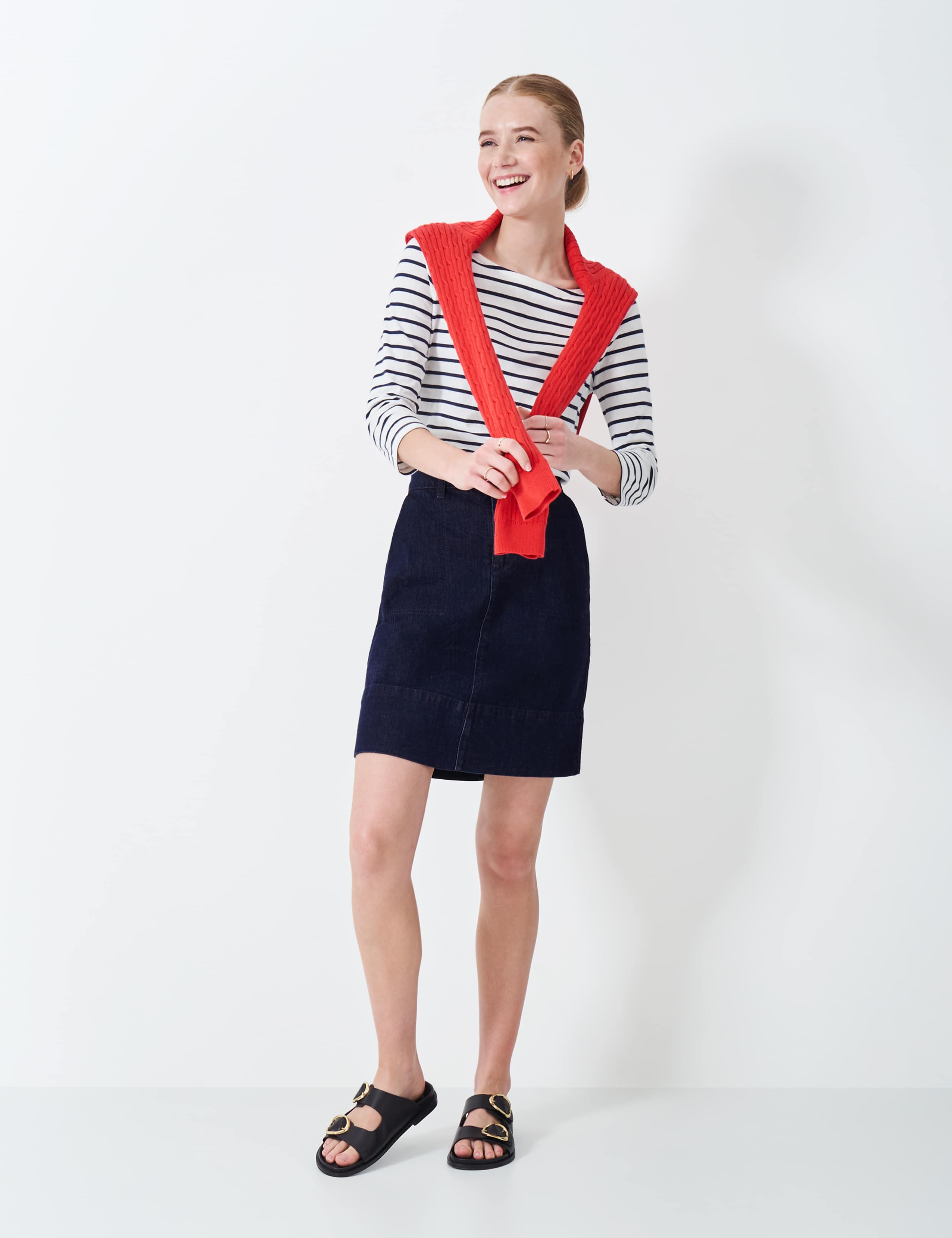 Denim Midi Skirt