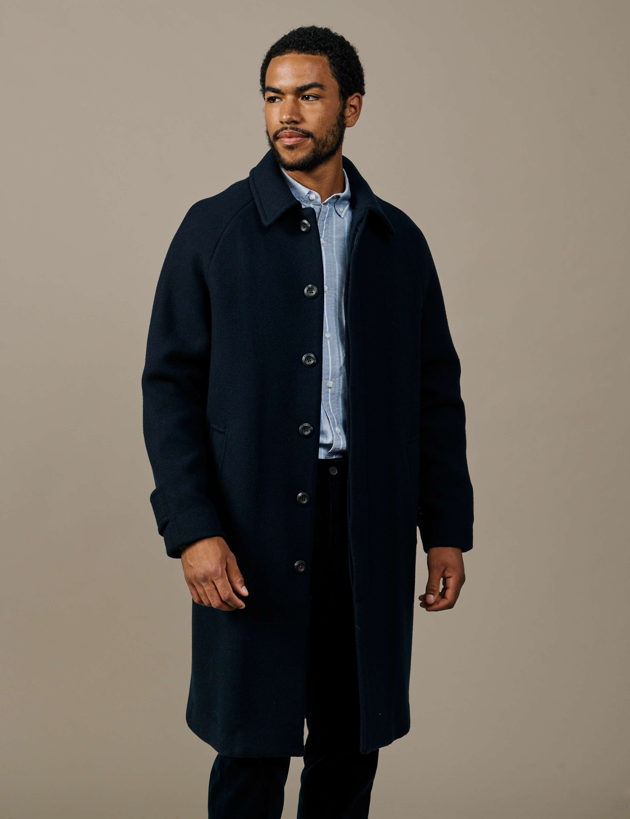 Wool Rich Padded Overcoat