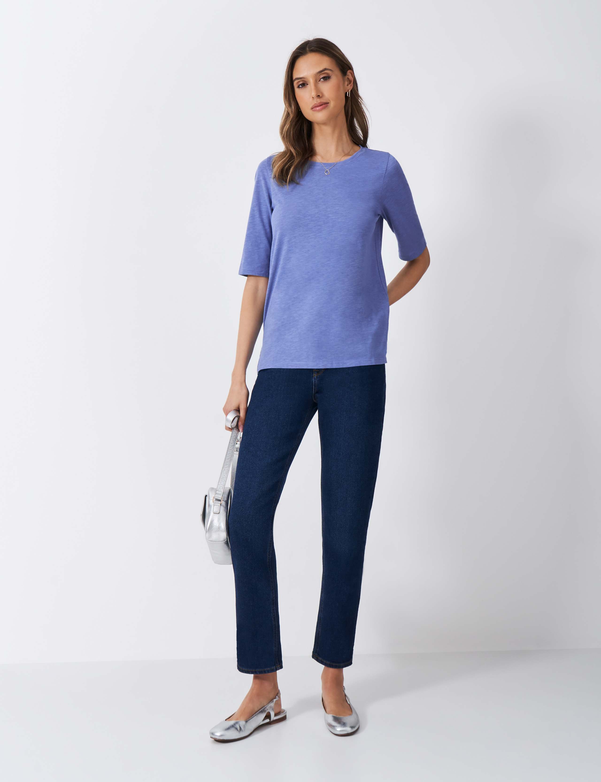 Pure Cotton Crew Neck T-Shirt