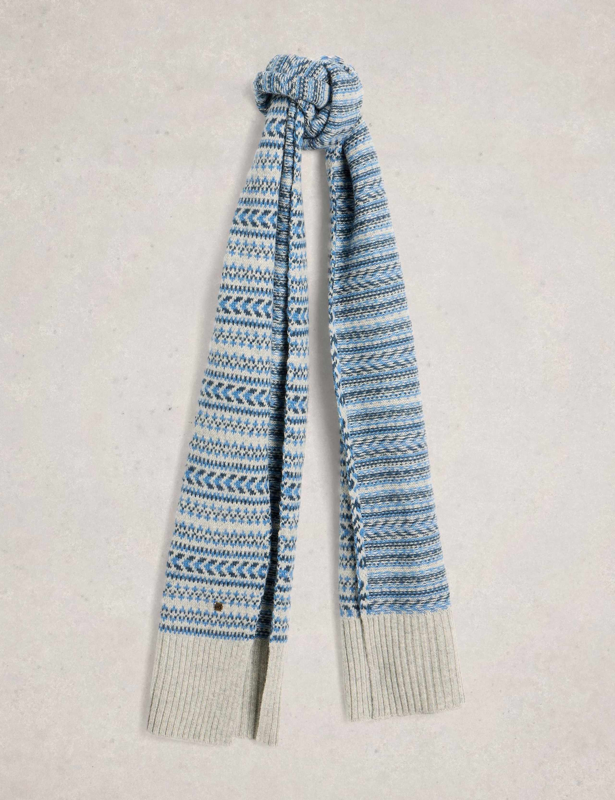 Fair Isle Knitted Scarf