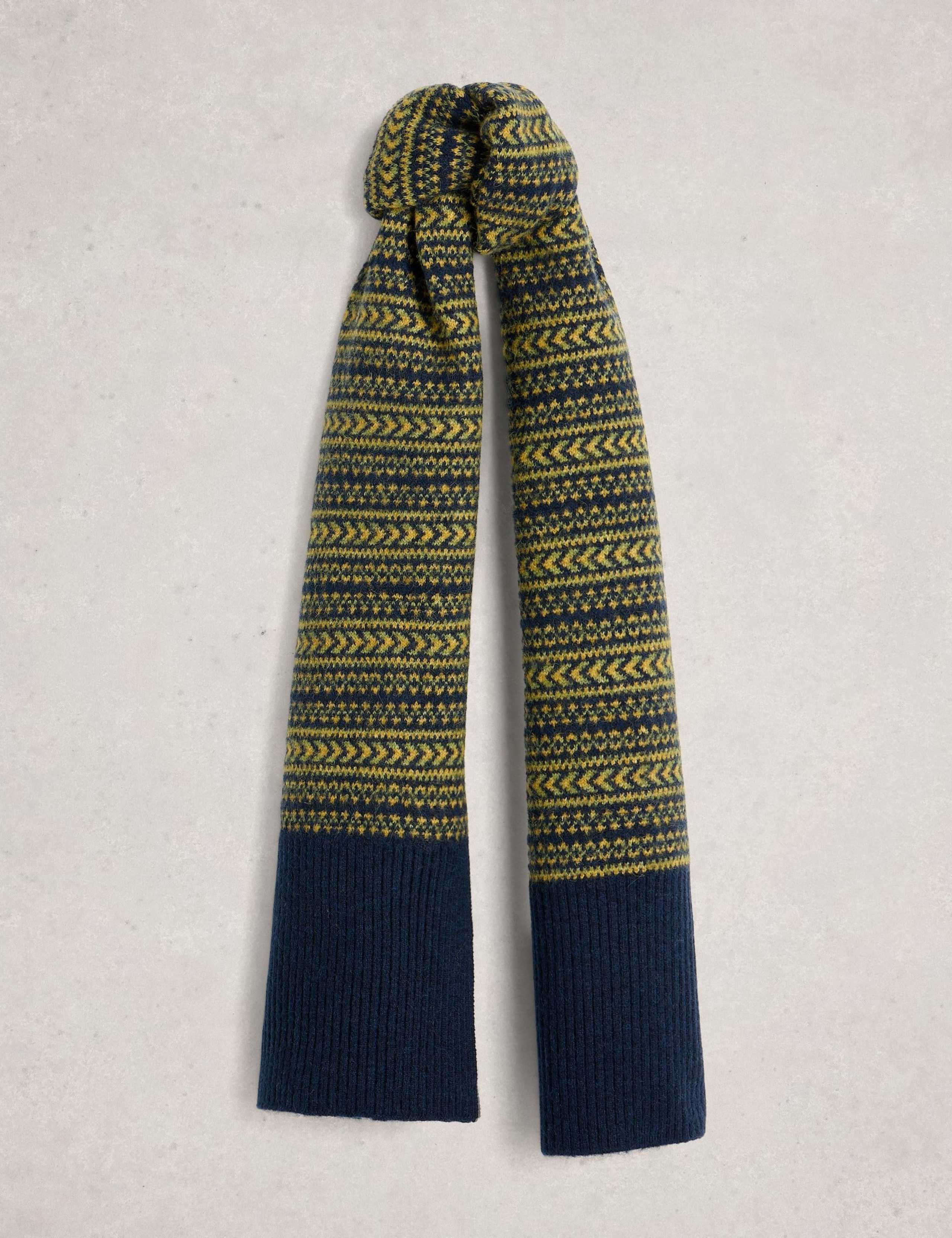 Fair Isle Knitted Scarf