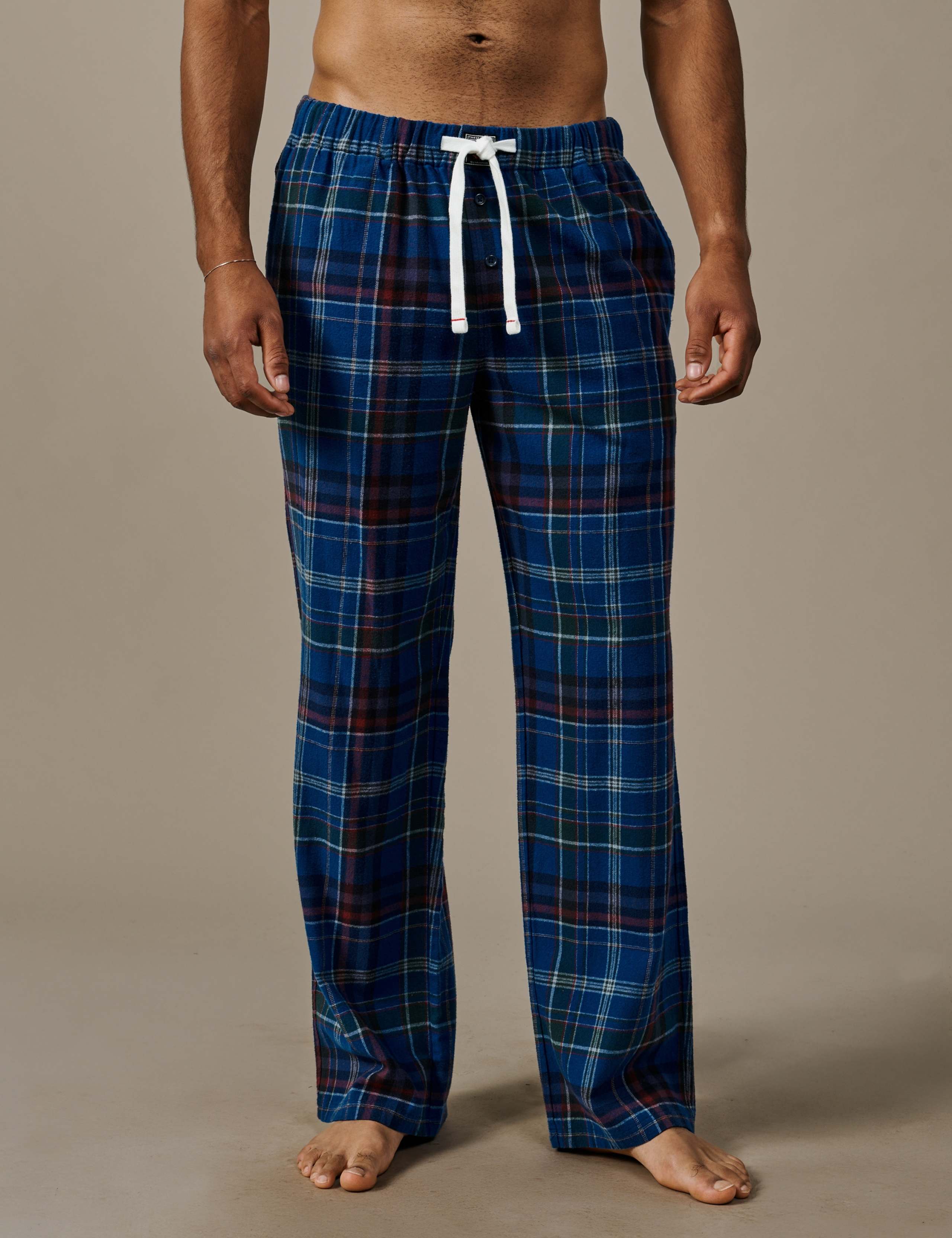 Pure Cotton Checked Pyjama Bottoms
