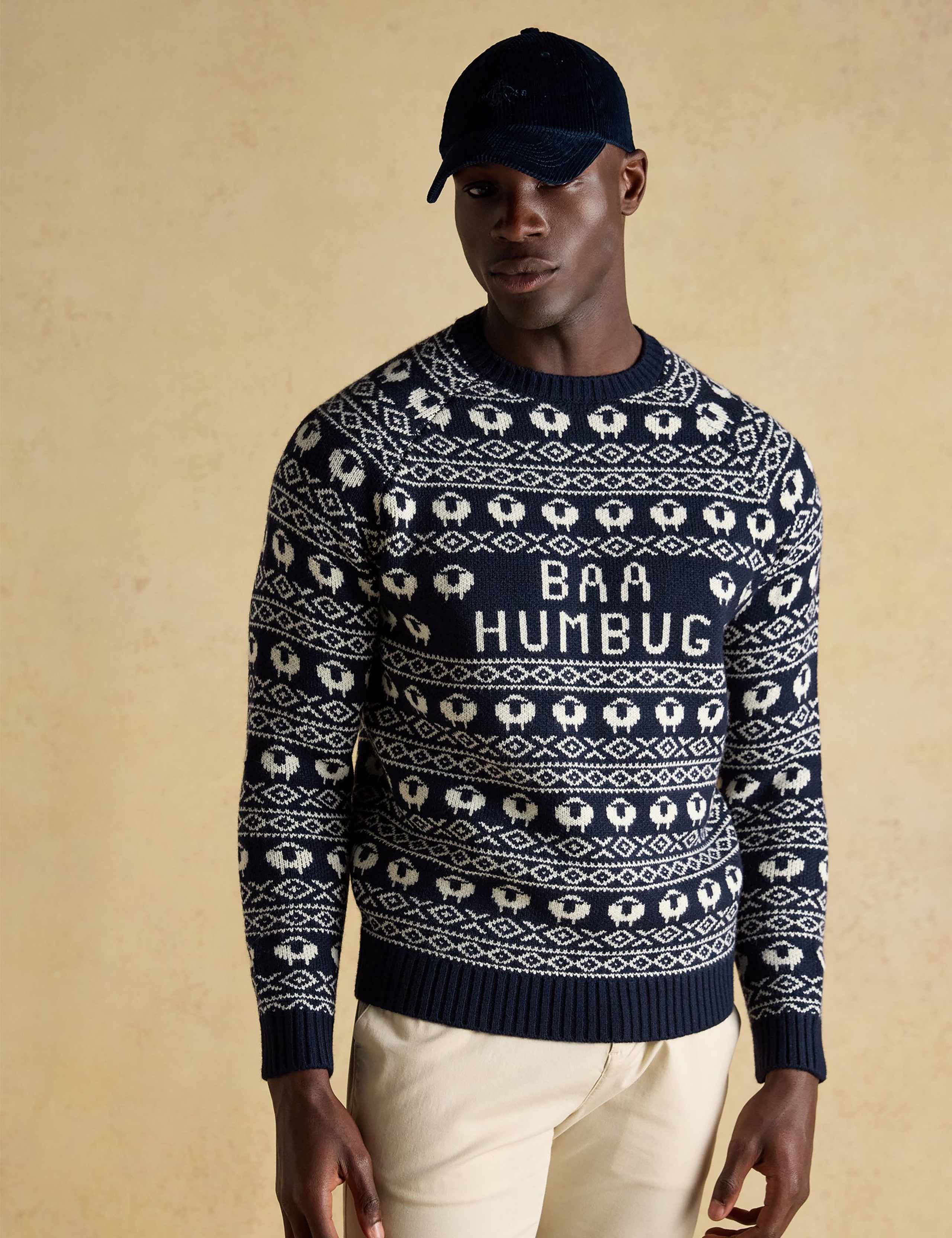 Baa Humbug Christmas Jumper with Wool