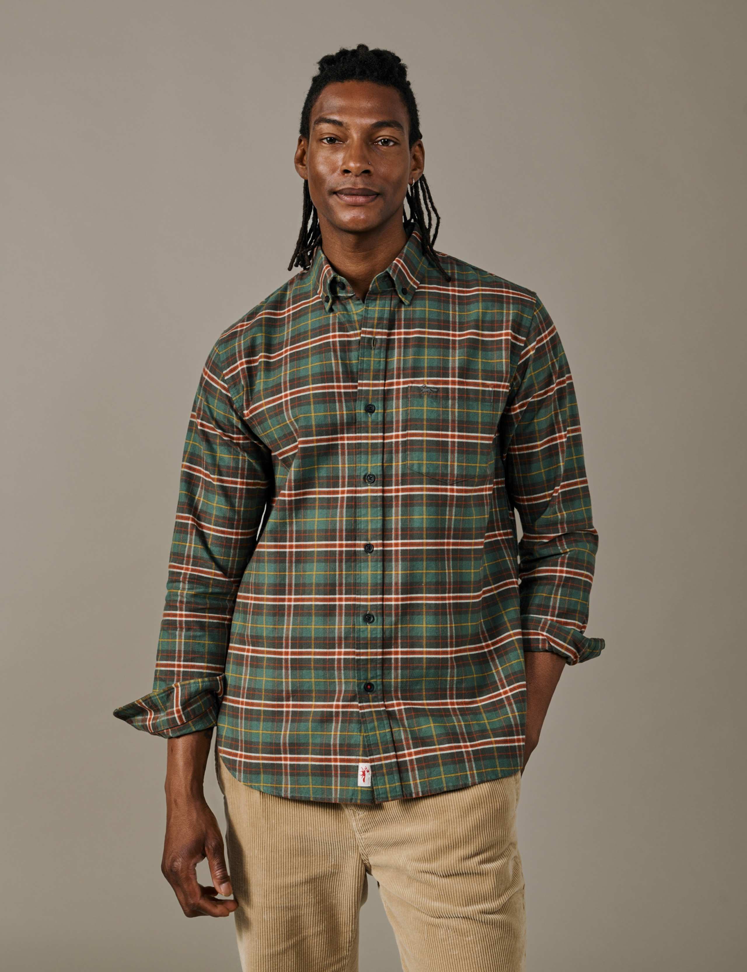Regular Fit Pure Cotton Check Oxford Shirt