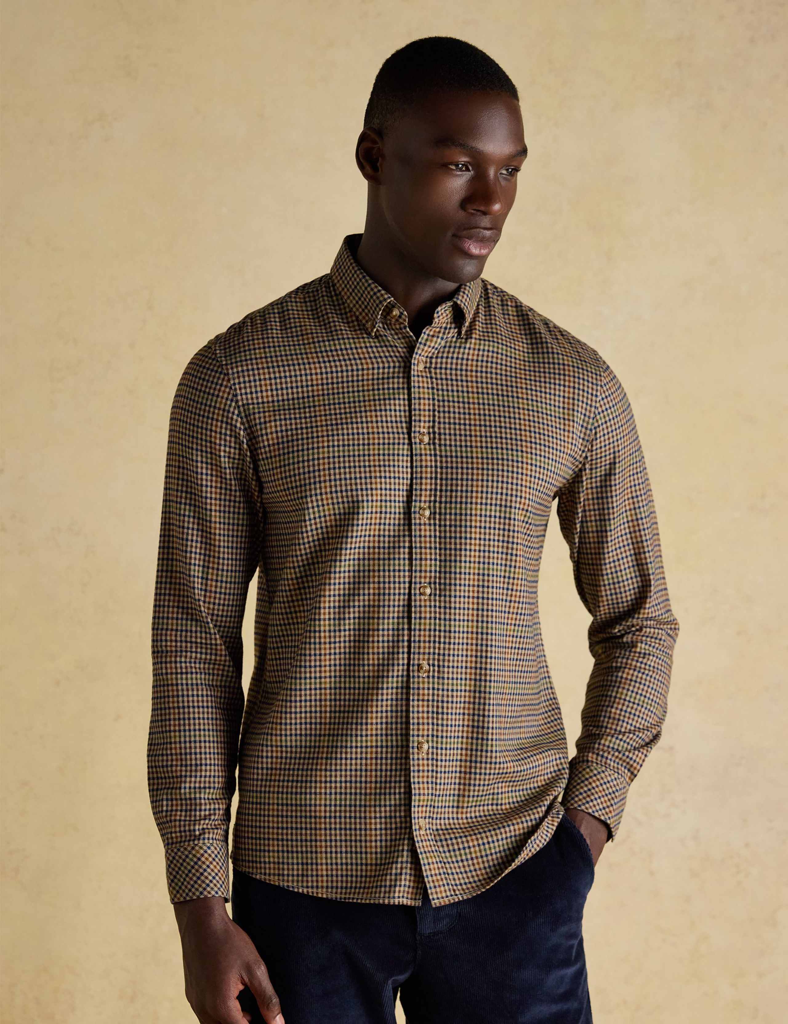 Regular Fit Pure Cotton Checked Flannel Shirt