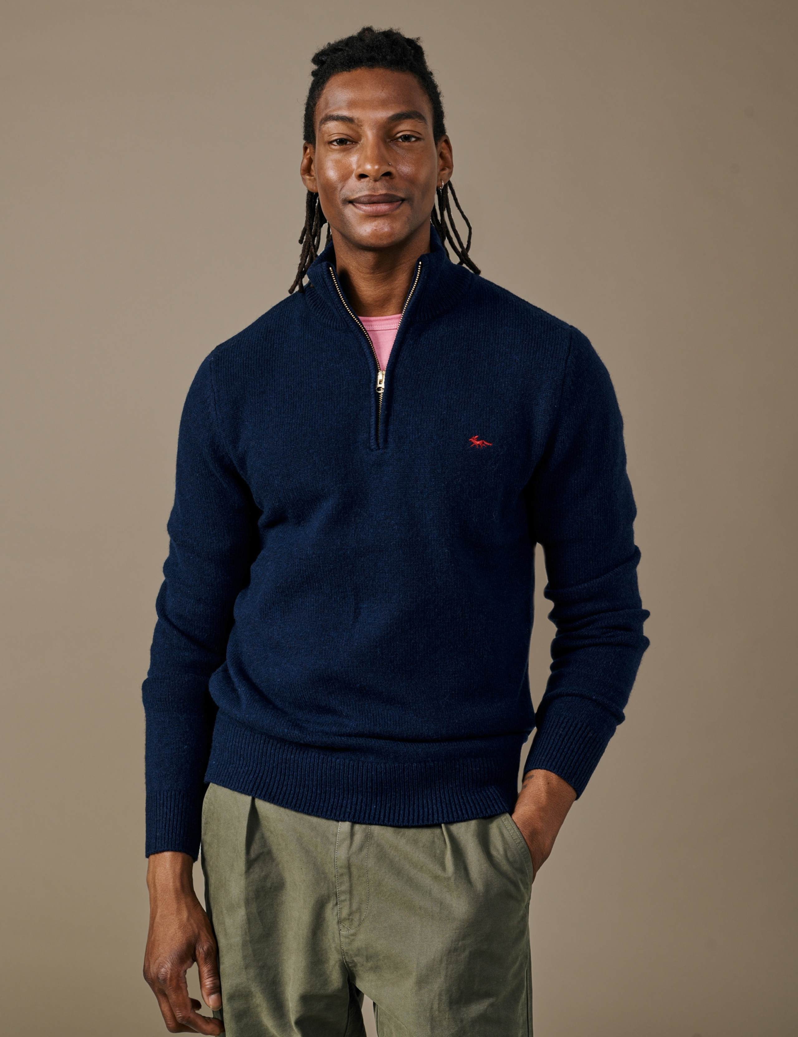 Lambswool Rich Half Zip Jumper