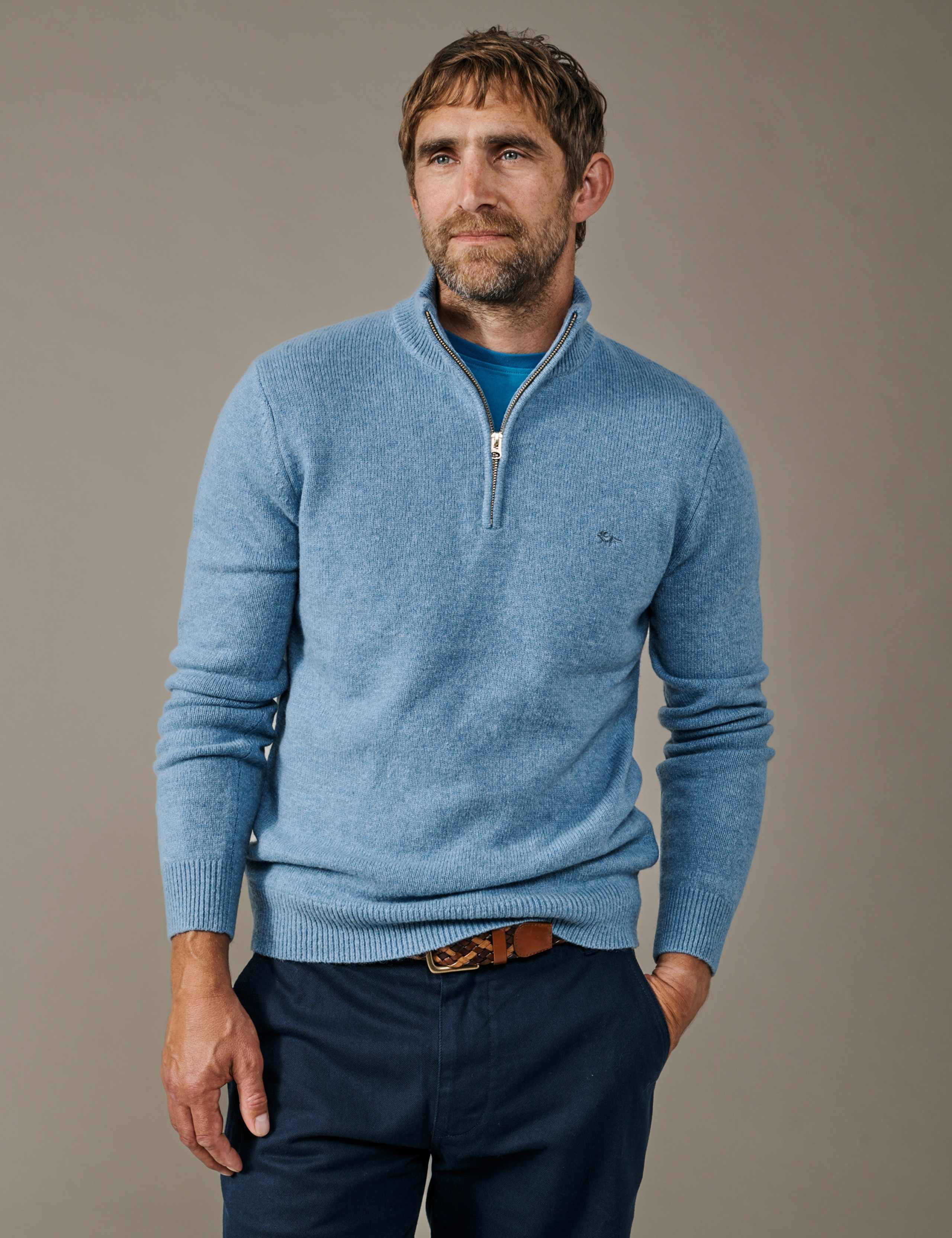 Lambswool Rich Half Zip Jumper