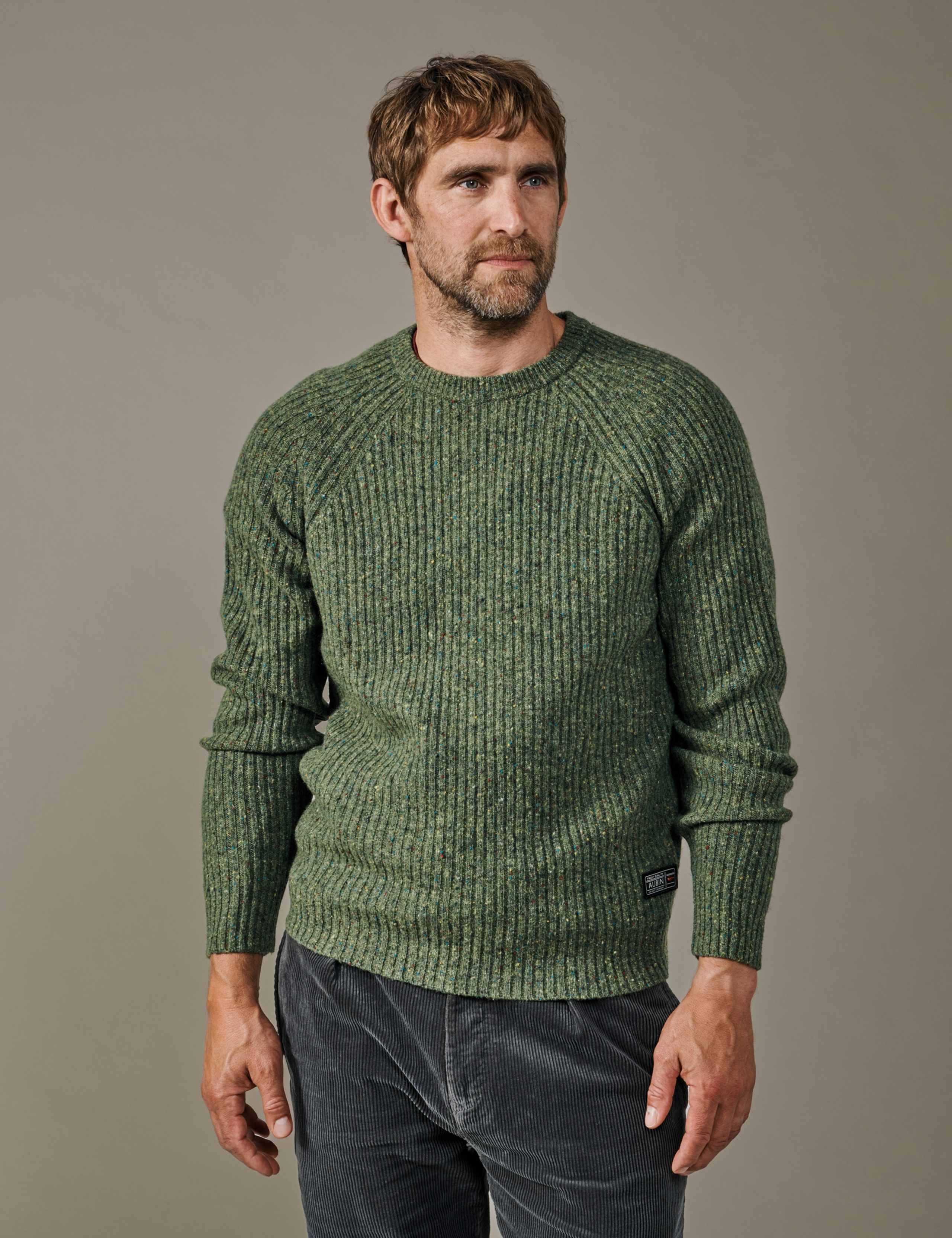 Lambswool Rich Ribbed Crew Neck Jumper