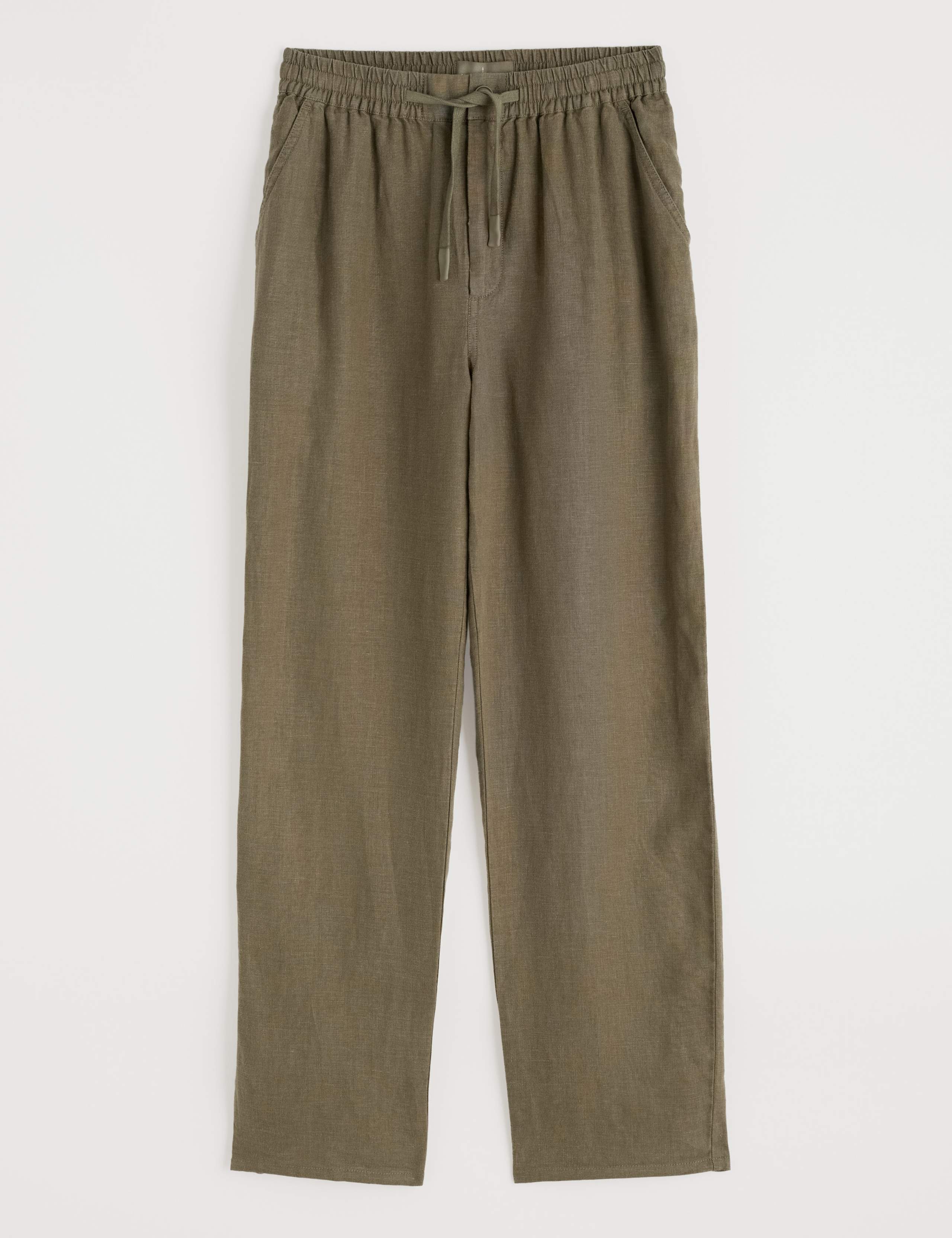 Tapered Fit Pure Linen Trousers