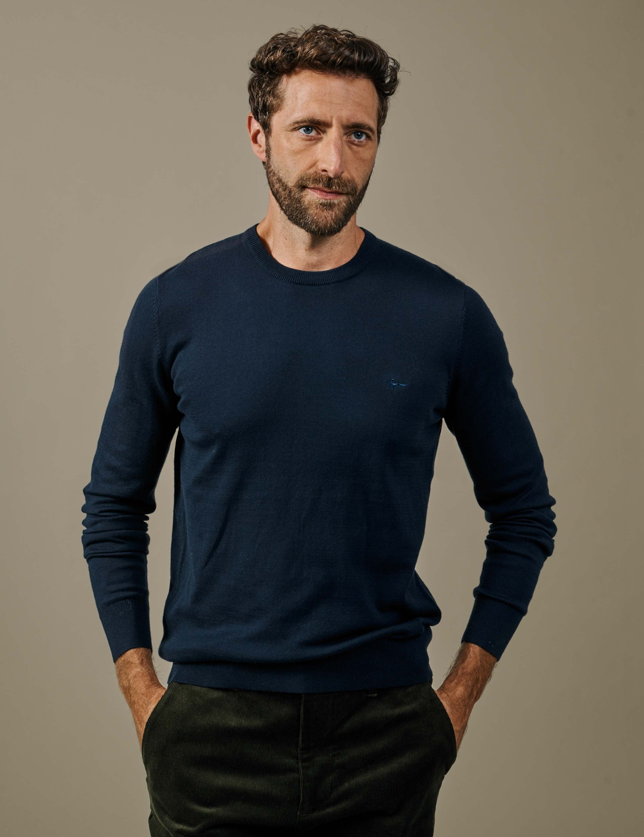 Pure Cotton Crew Neck Jumper