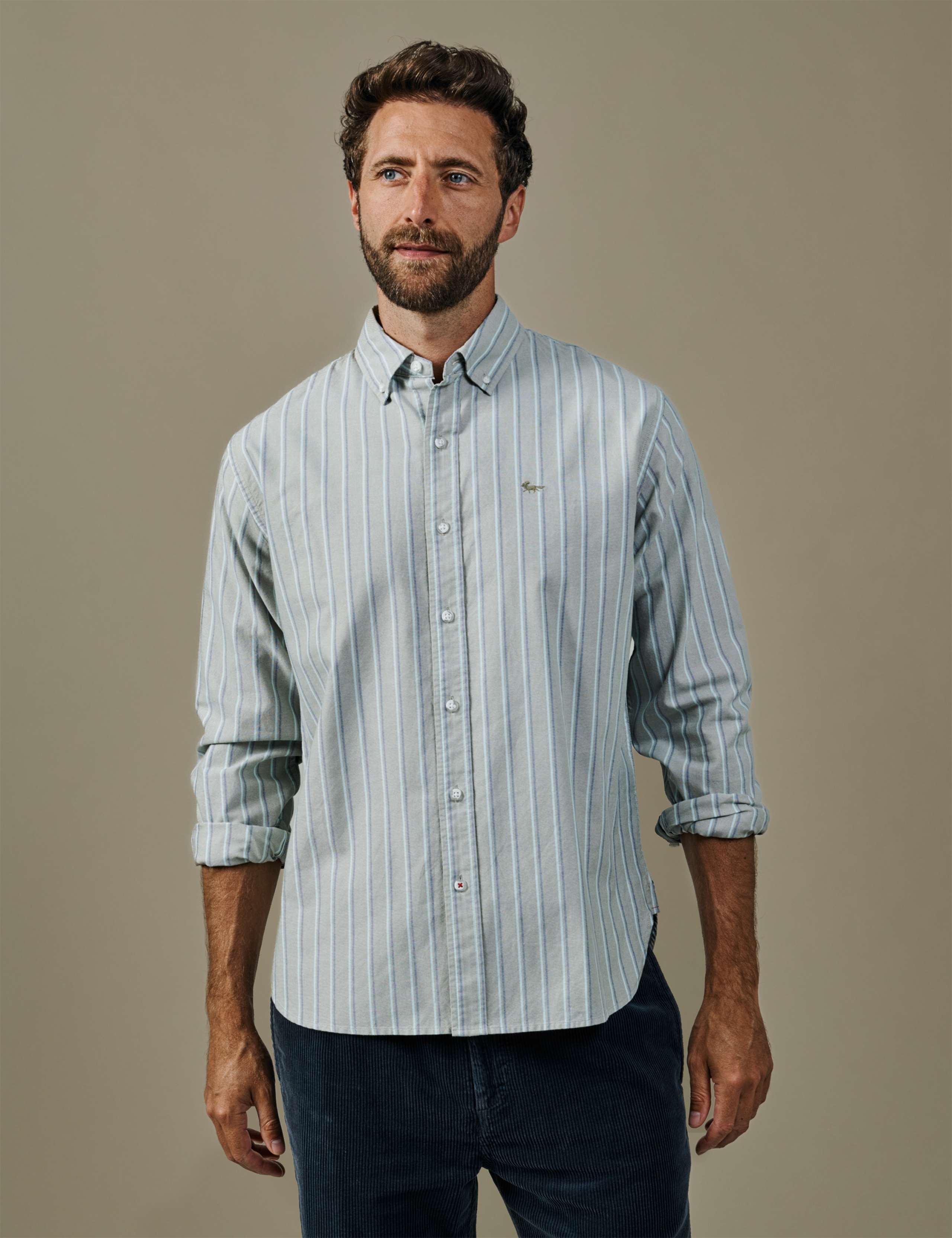 Relaxed Fit Pure Cotton Striped Oxford Shirt