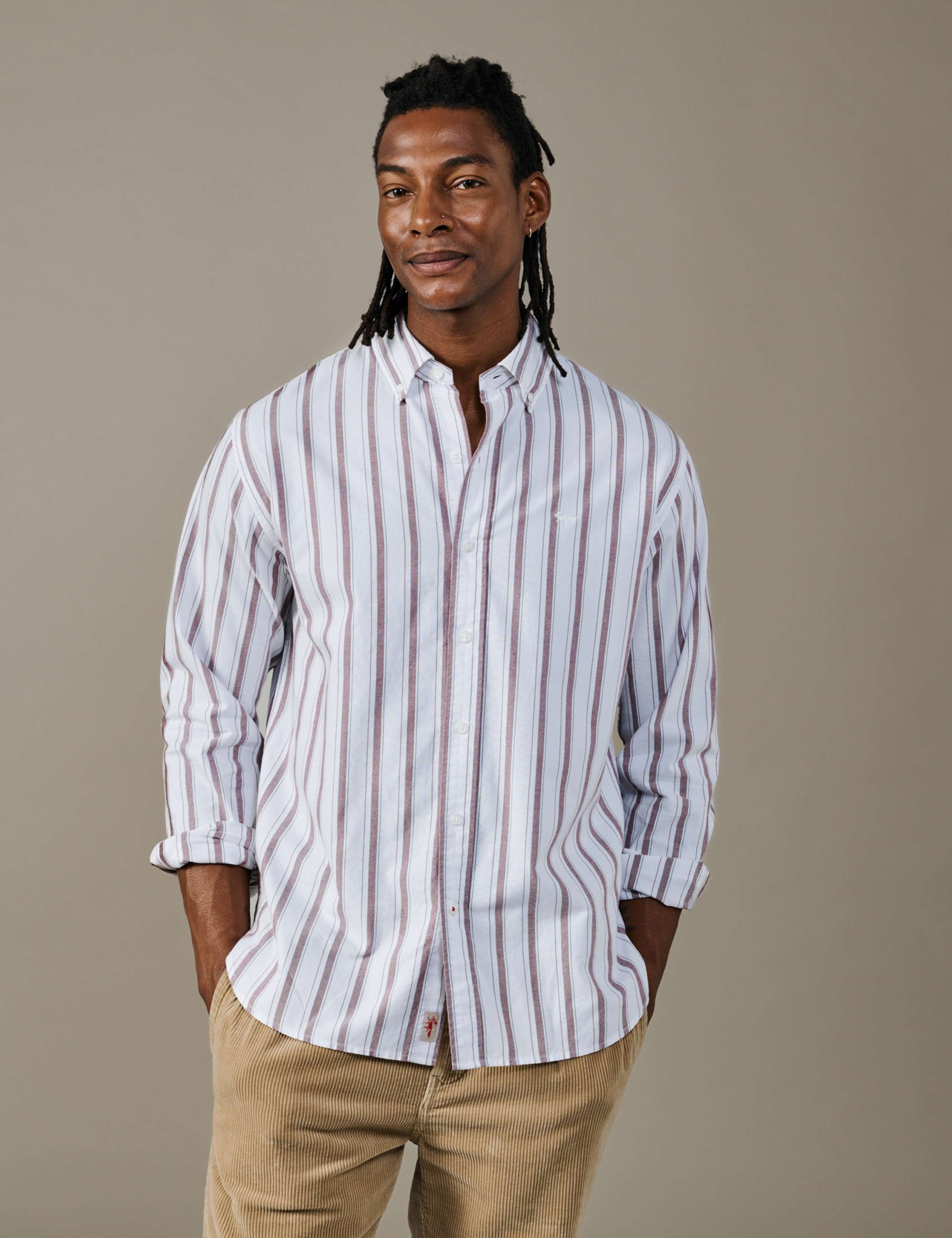 Relaxed Fit Pure Cotton Striped Oxford Shirt