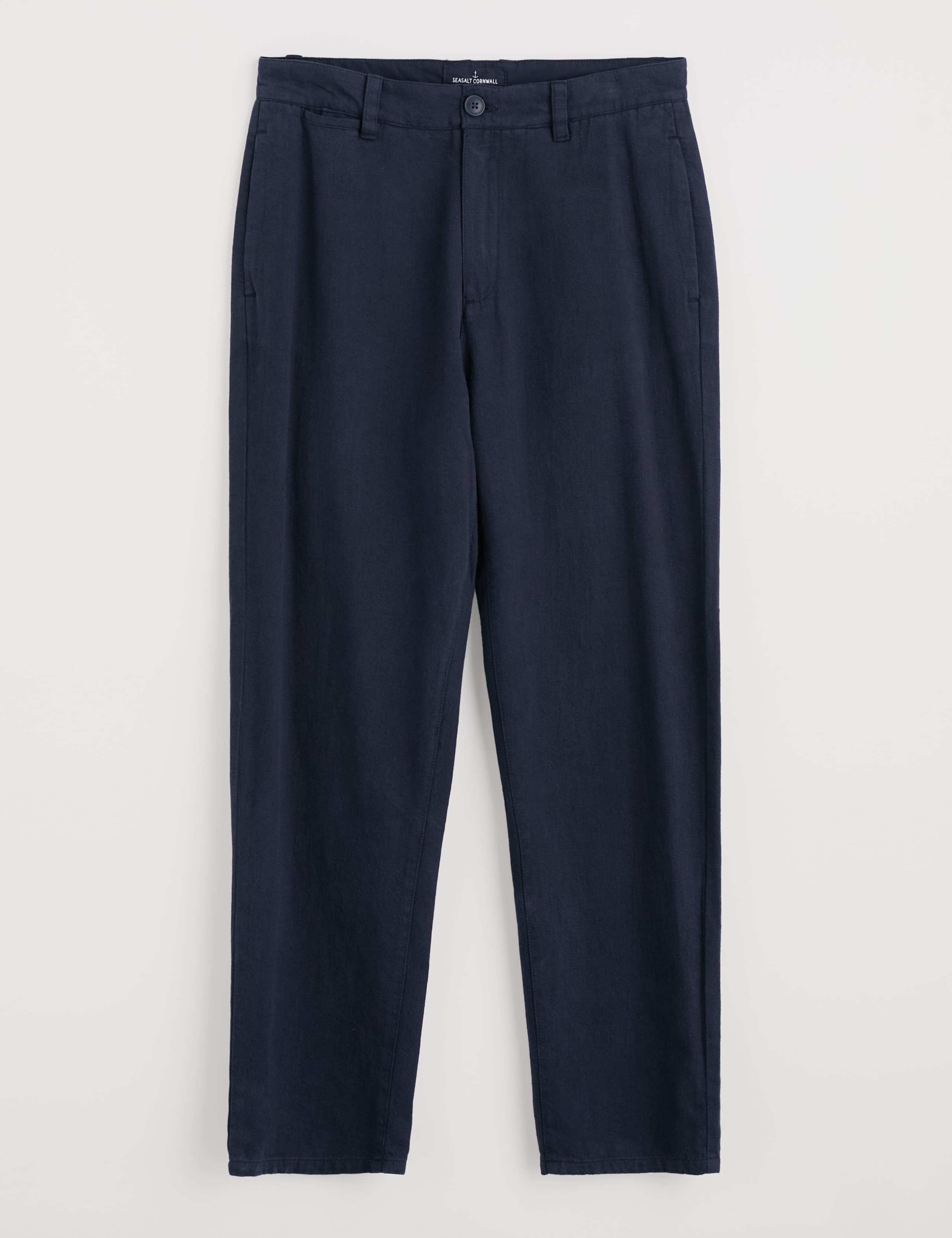 Slim Fit Linen Blend Trousers
