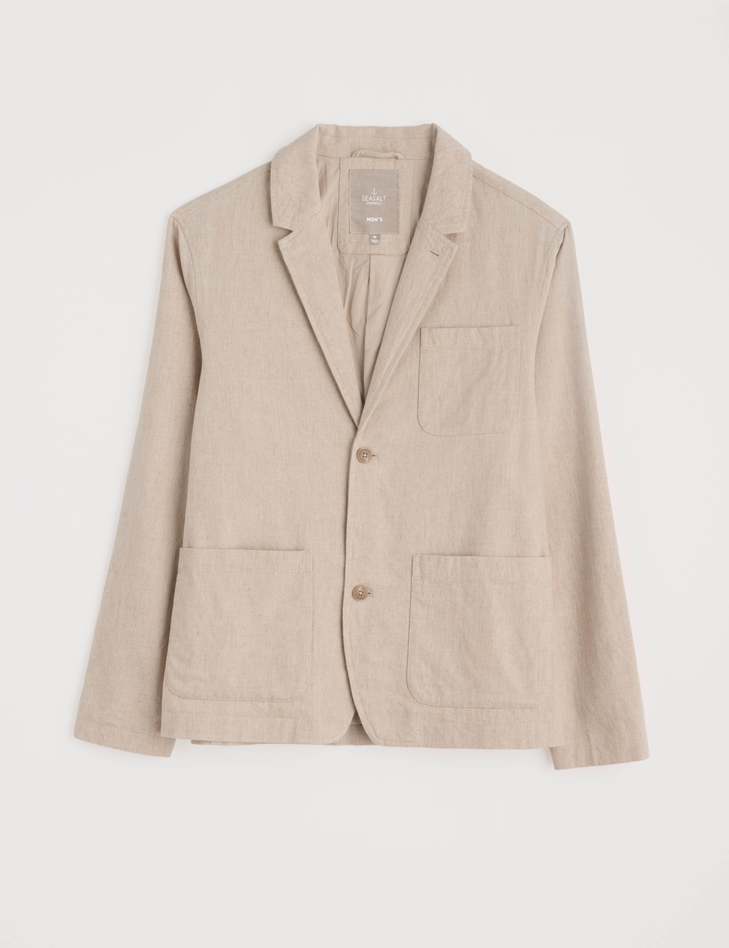 Cotton and Linen Blend Blazer