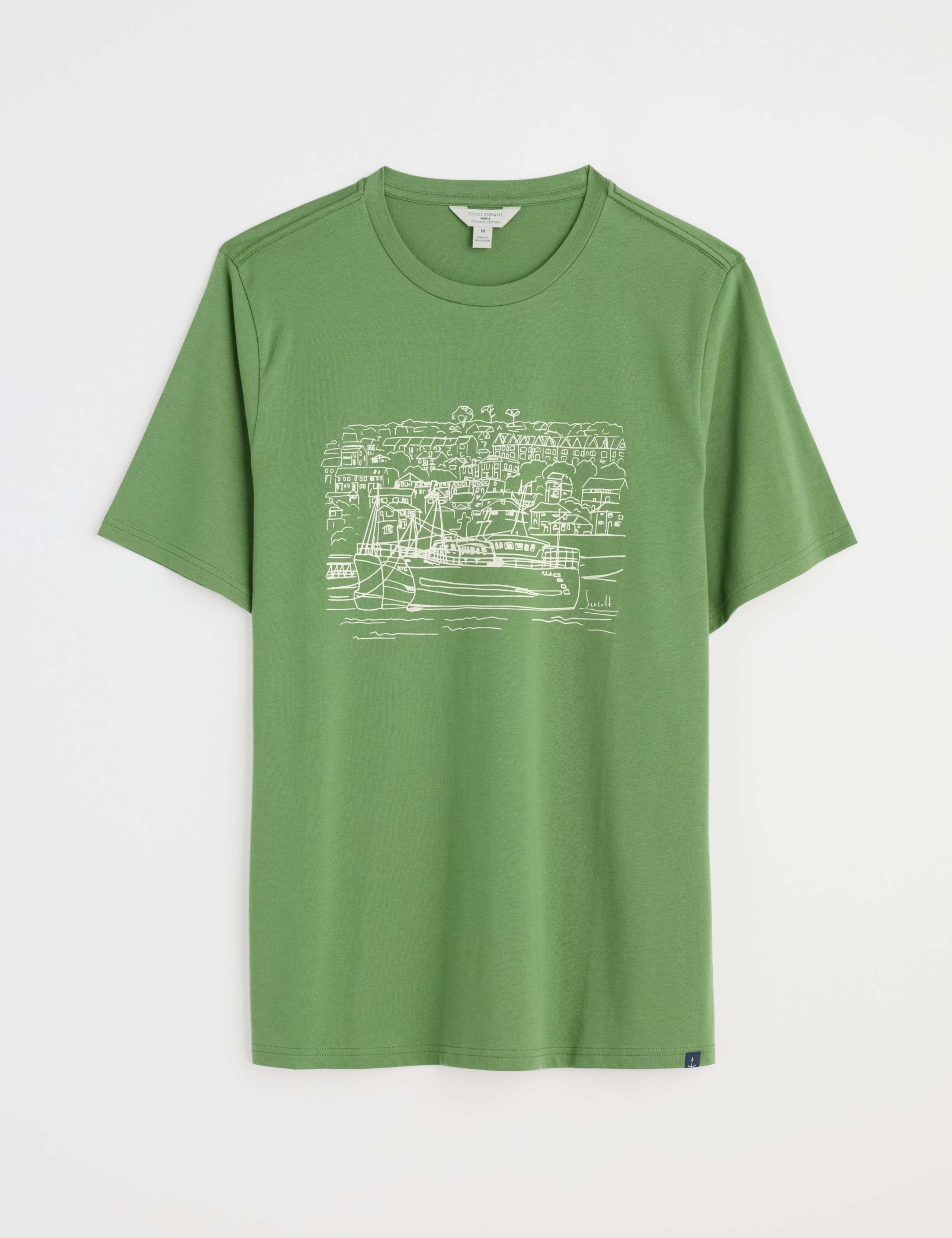 Pure Cotton Boat Print T-Shirt