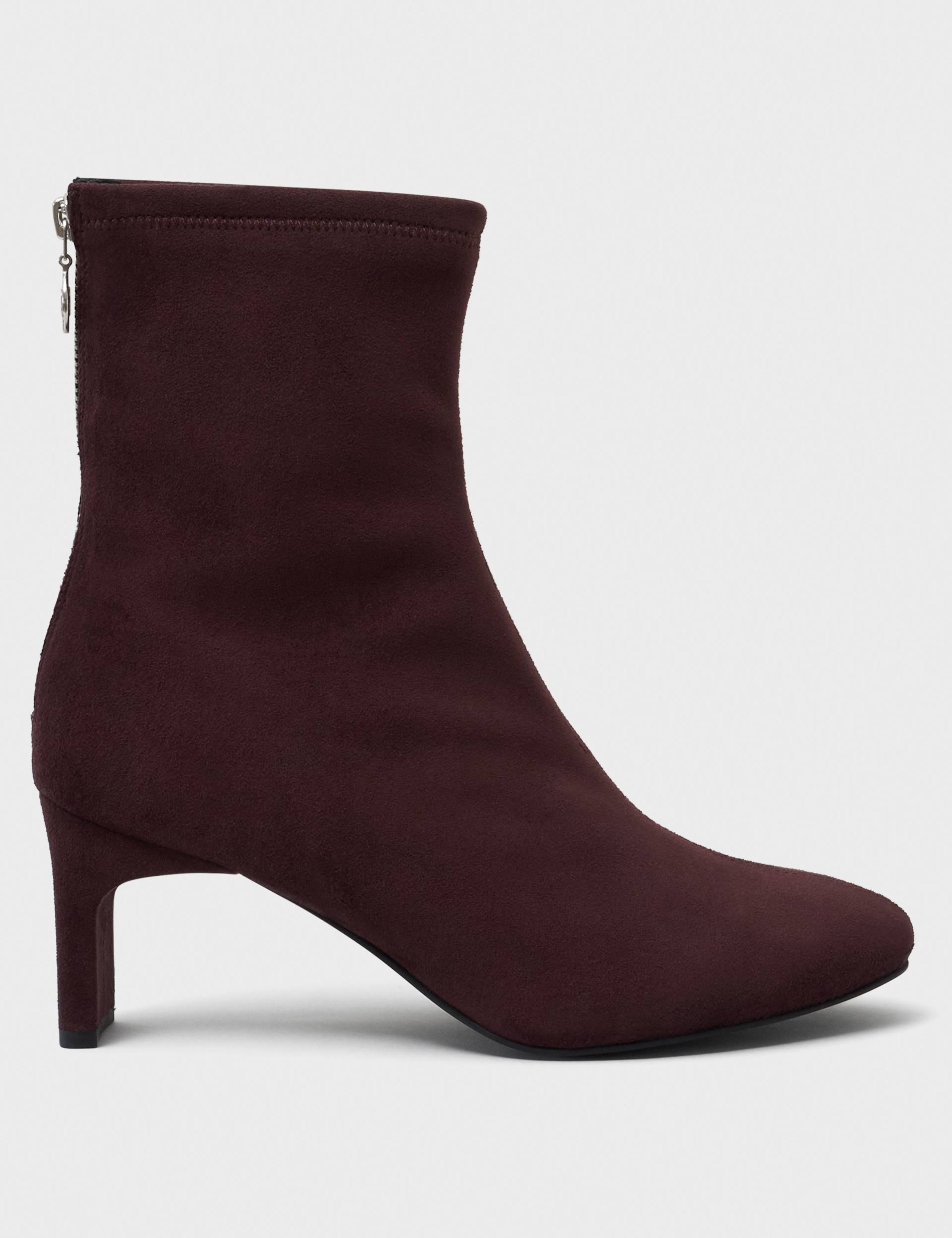 Suede Slim Block Heel Ankle Boots