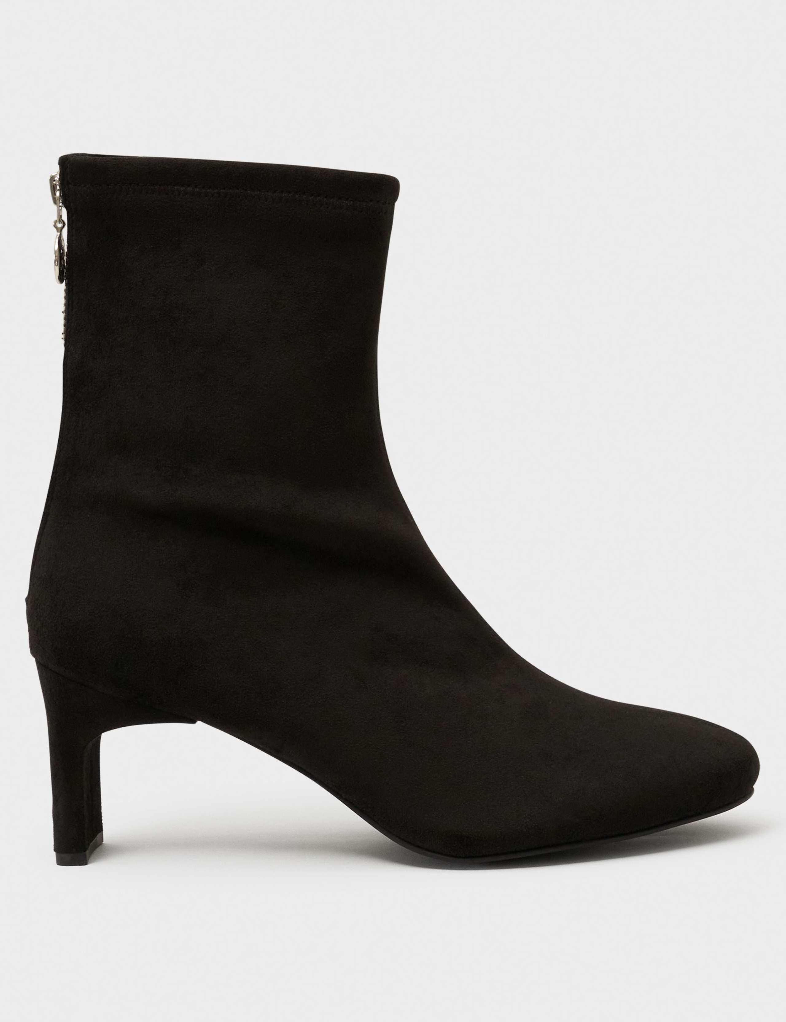 Suede Slim Block Heel Ankle Boots