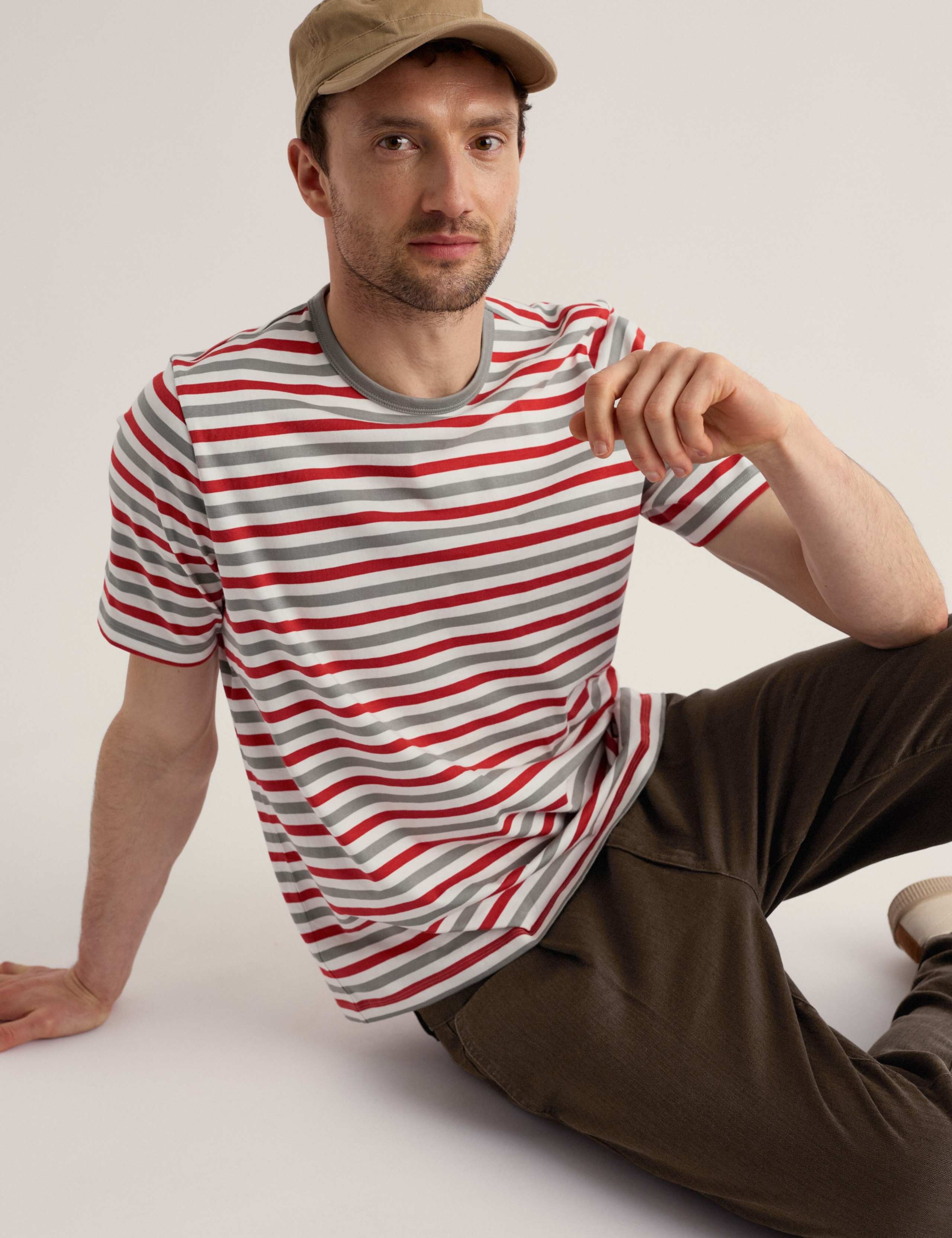 Pure Cotton Striped T-Shirt
