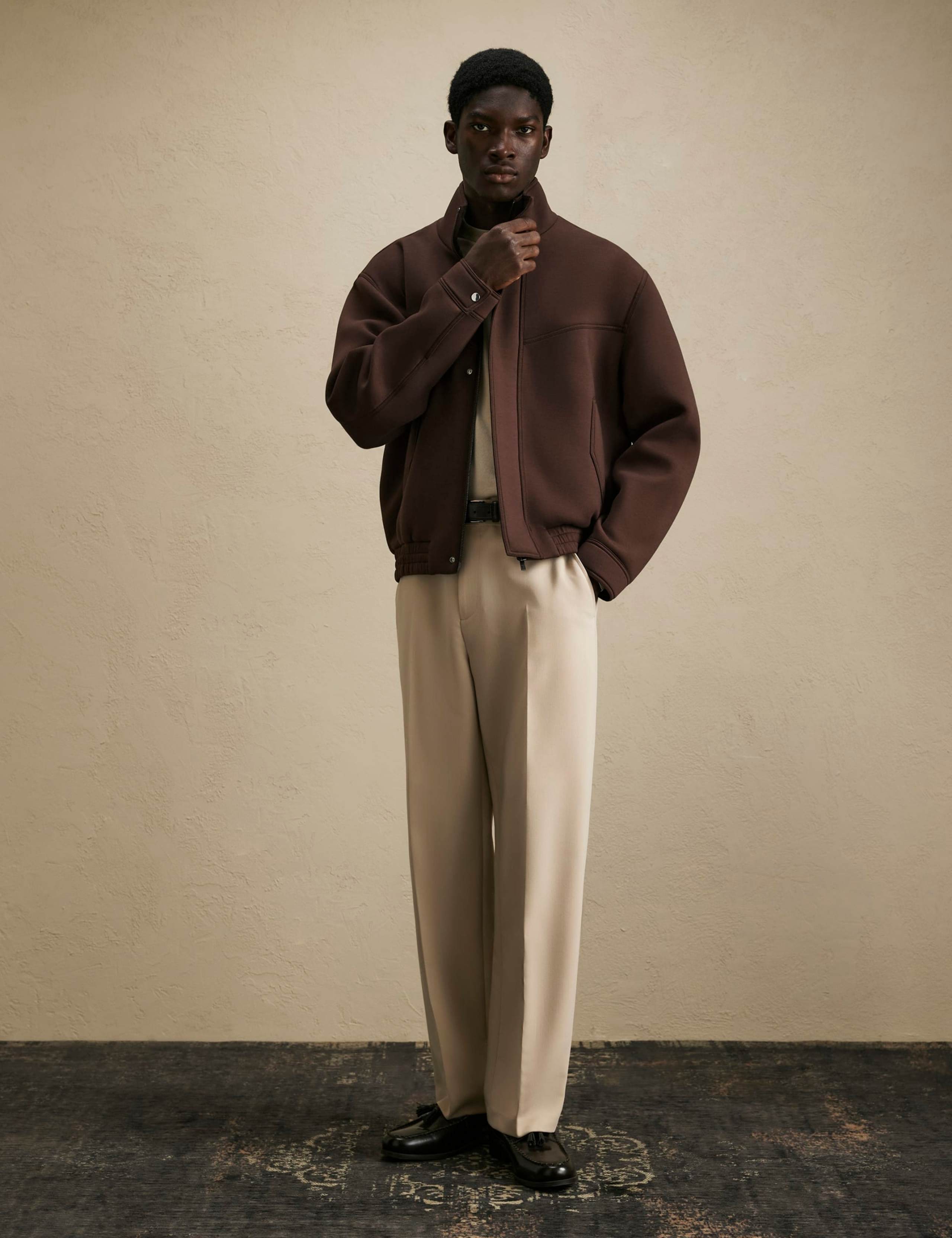 Funnel Neck Zip Through Jacket