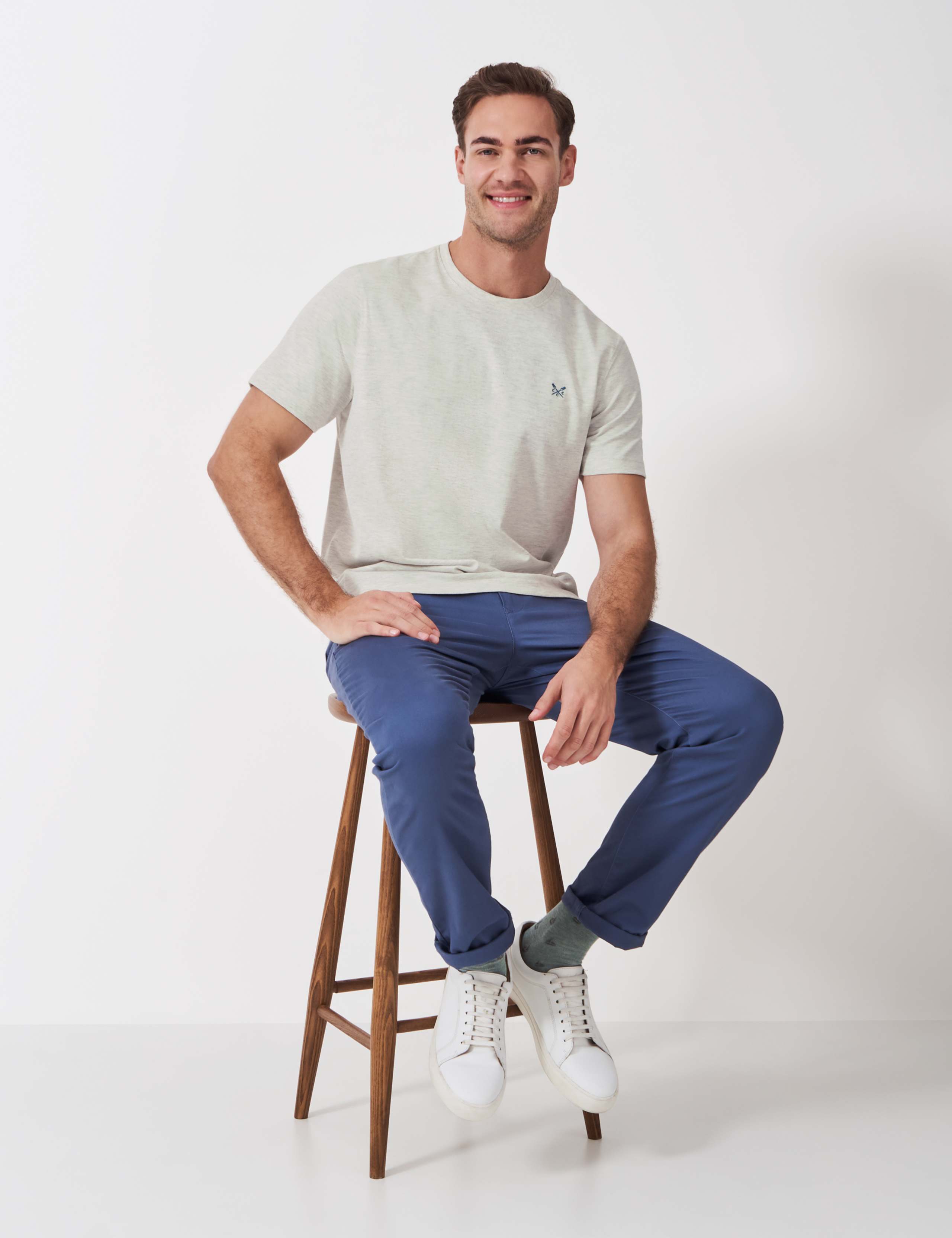 Pure Cotton Crew Neck T-Shirt