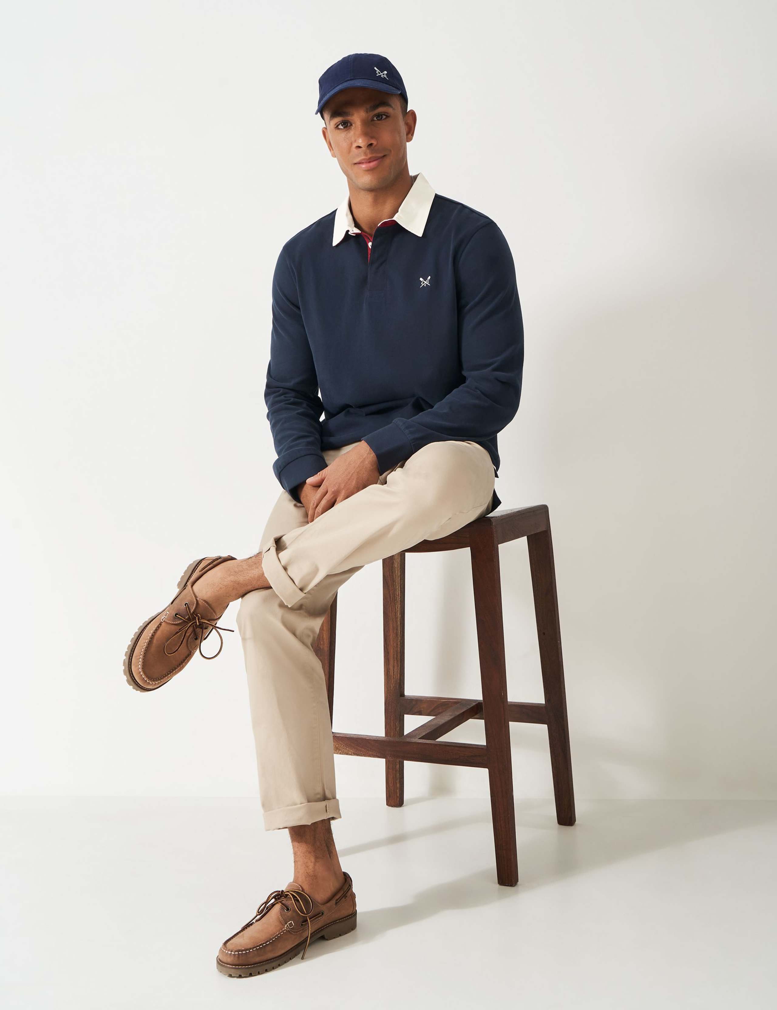 Pure Cotton Embroidered Patch Rugby Shirt