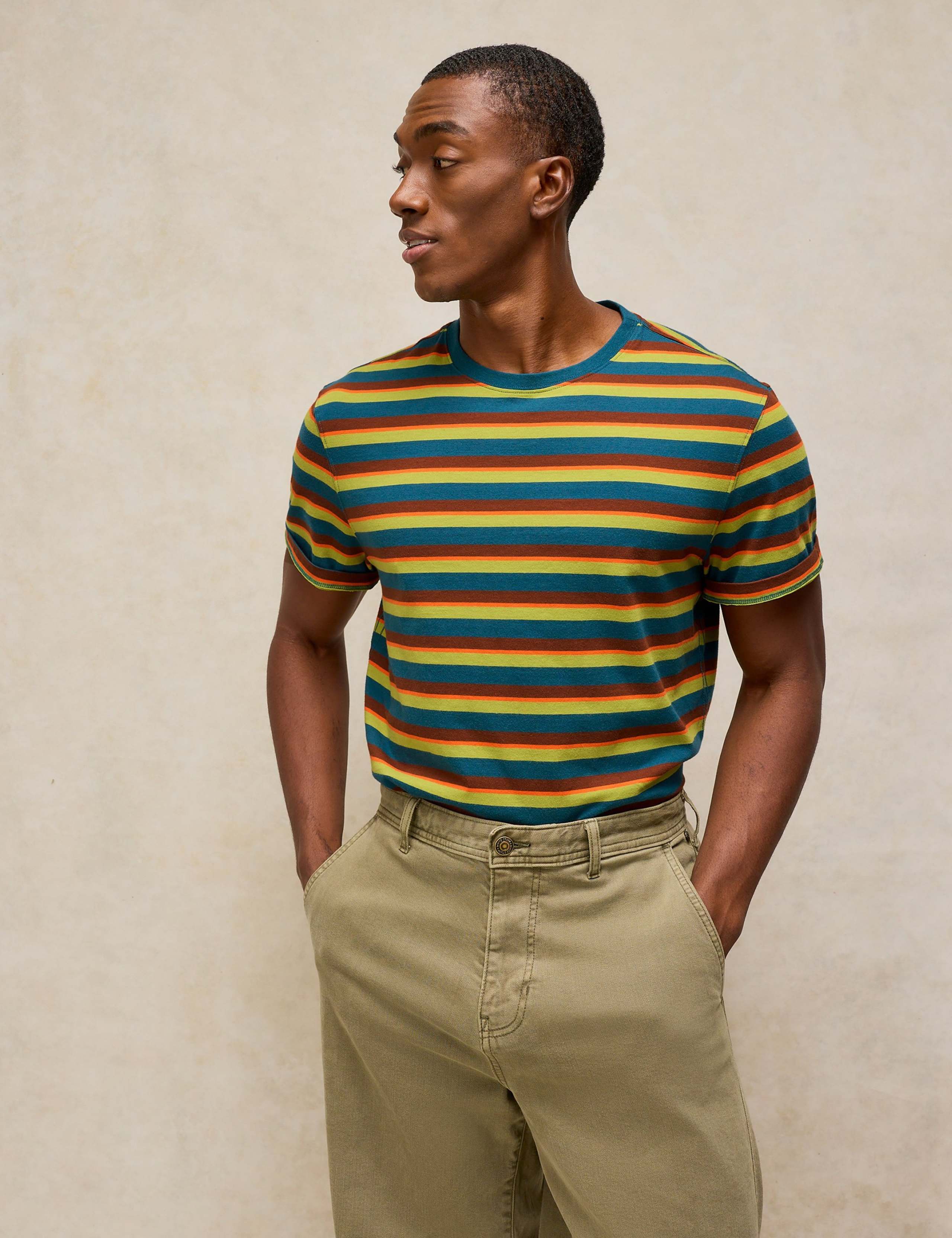 Printed Crew Neck Cotton T-Shirt