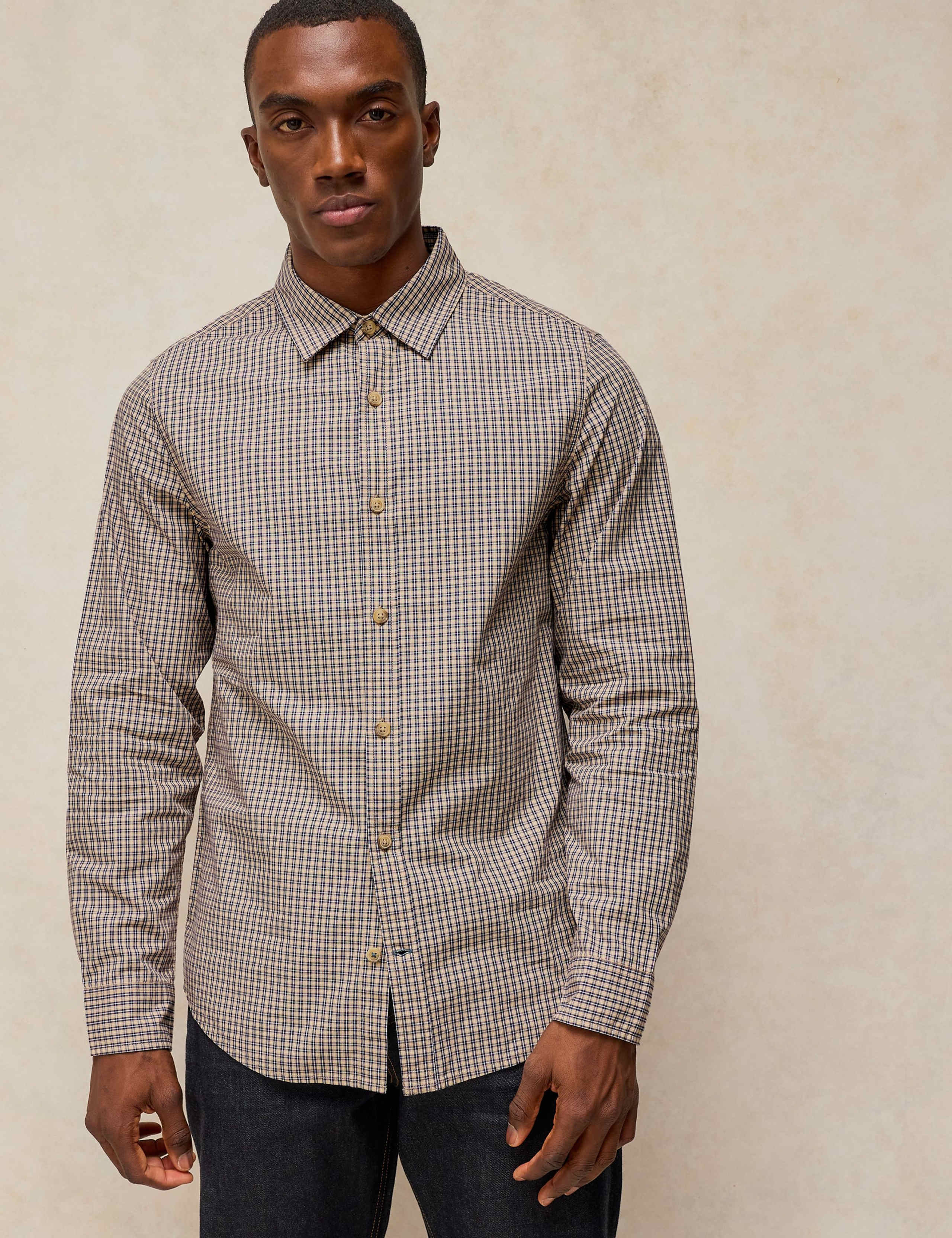 Checked Slim Fit Oxford Shirt