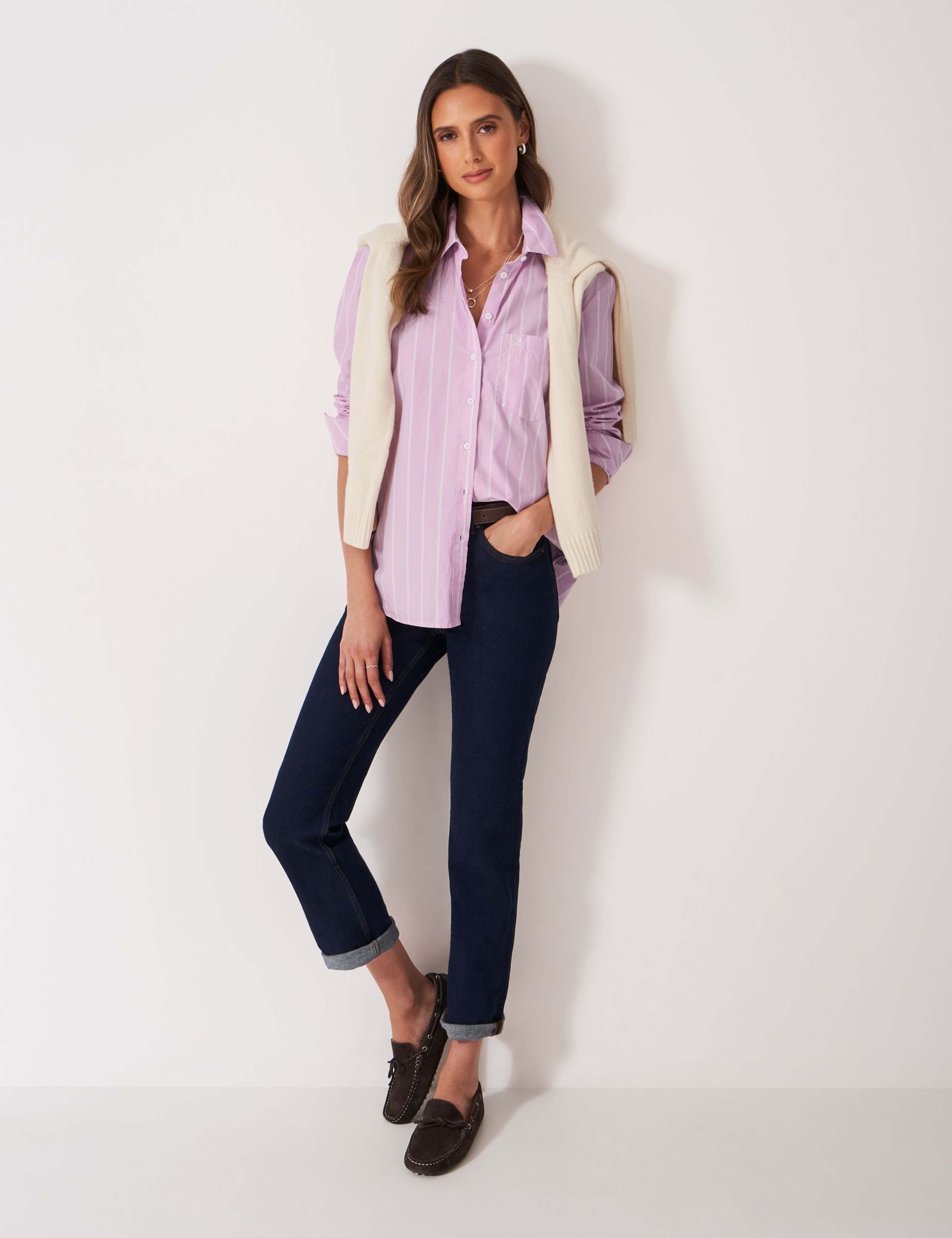 Pure Cotton Poplin Striped Shirt