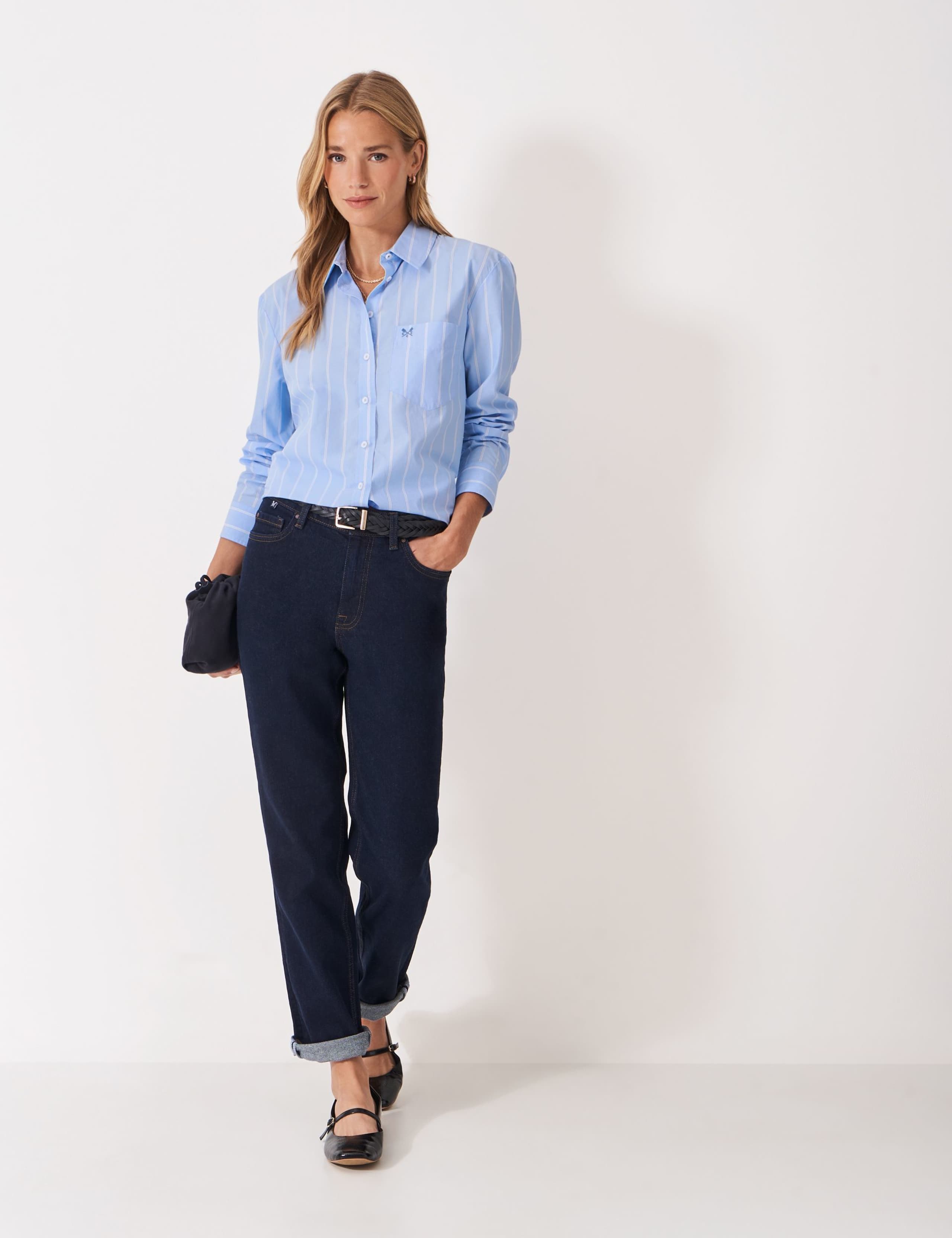 Pure Cotton Poplin Striped Shirt