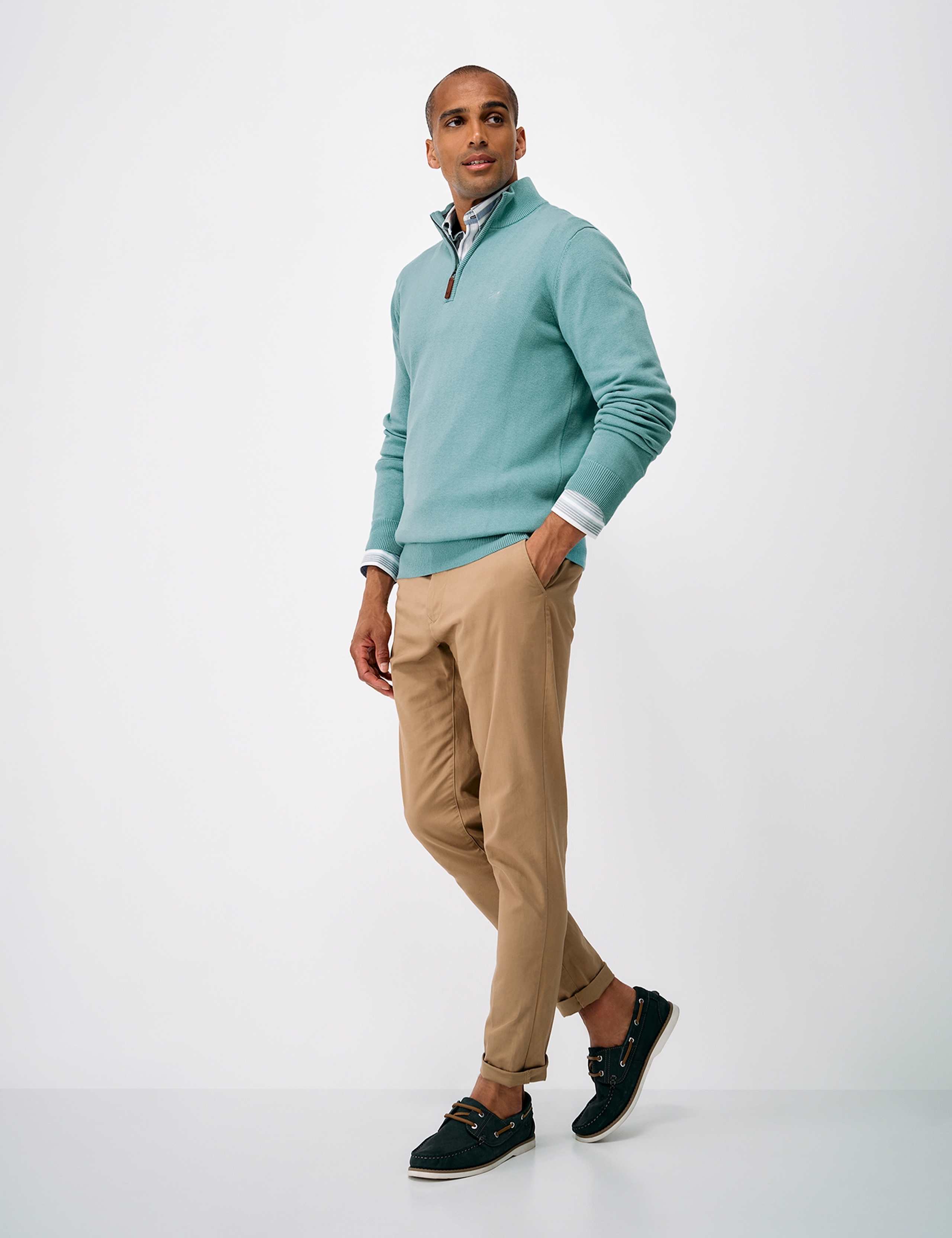 Cotton Half Zip Jumper