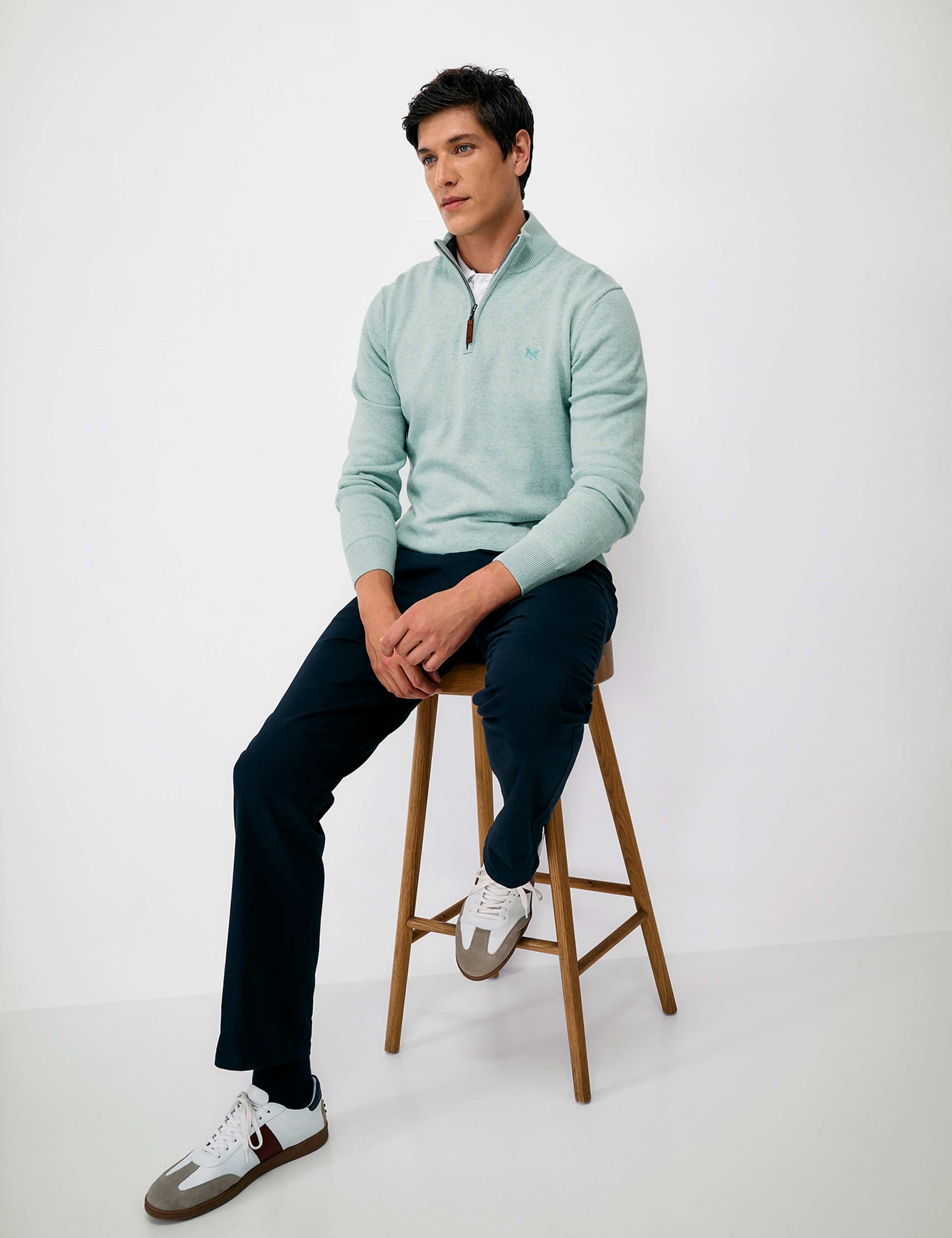 Cotton Half Zip Jumper