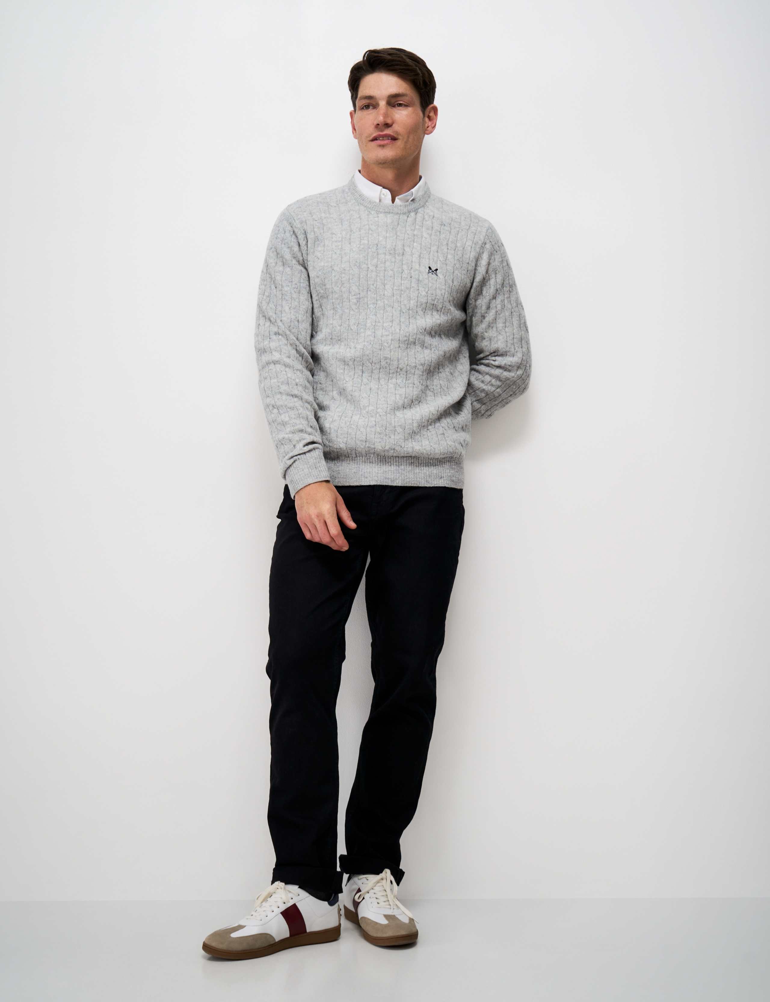 Lambswool Rich Cable Crew Neck Jumper