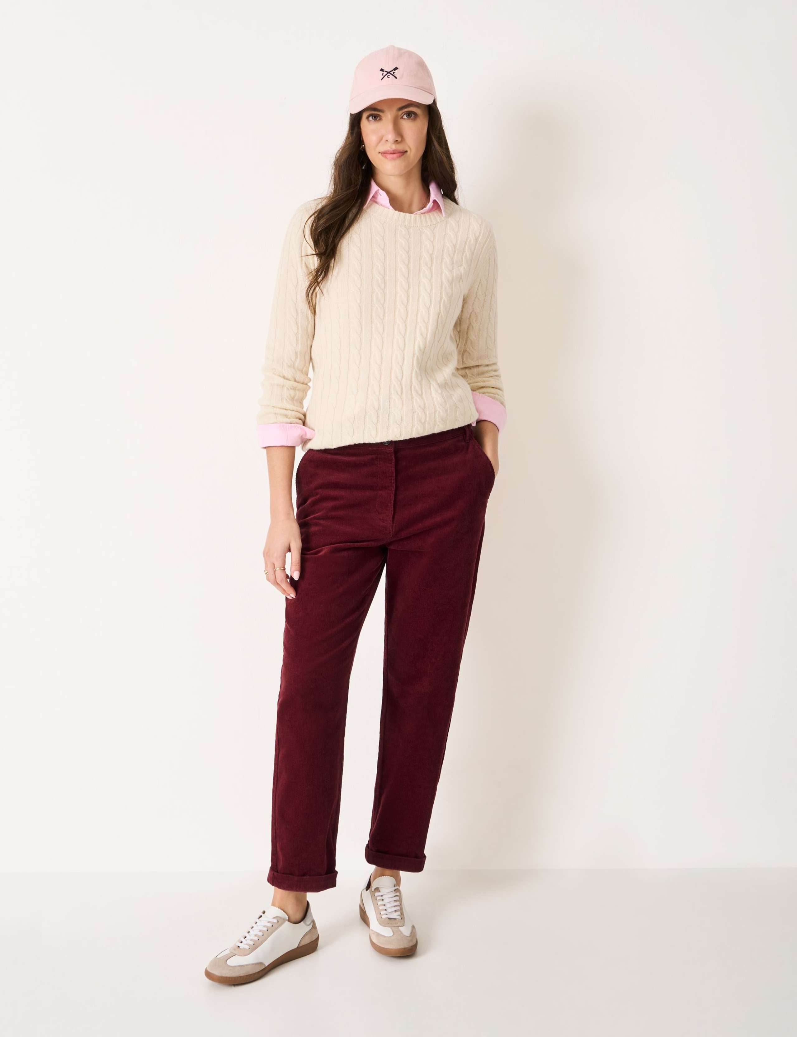 Cotton Rich Cord Tapered Trousers