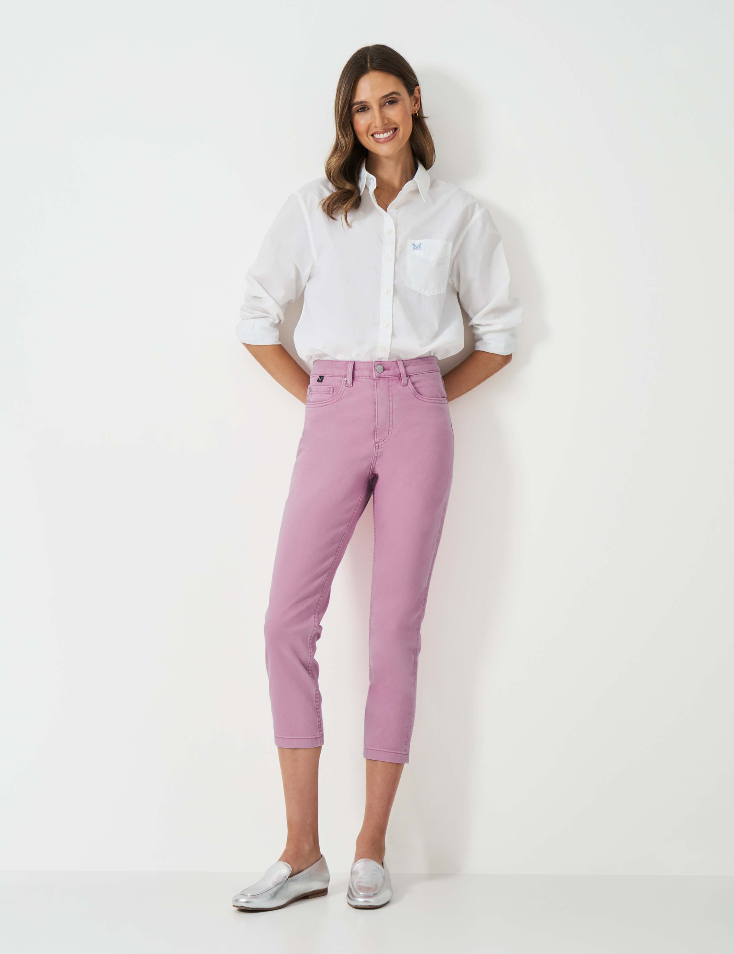 High Waisted Skinny Cropped Jeans